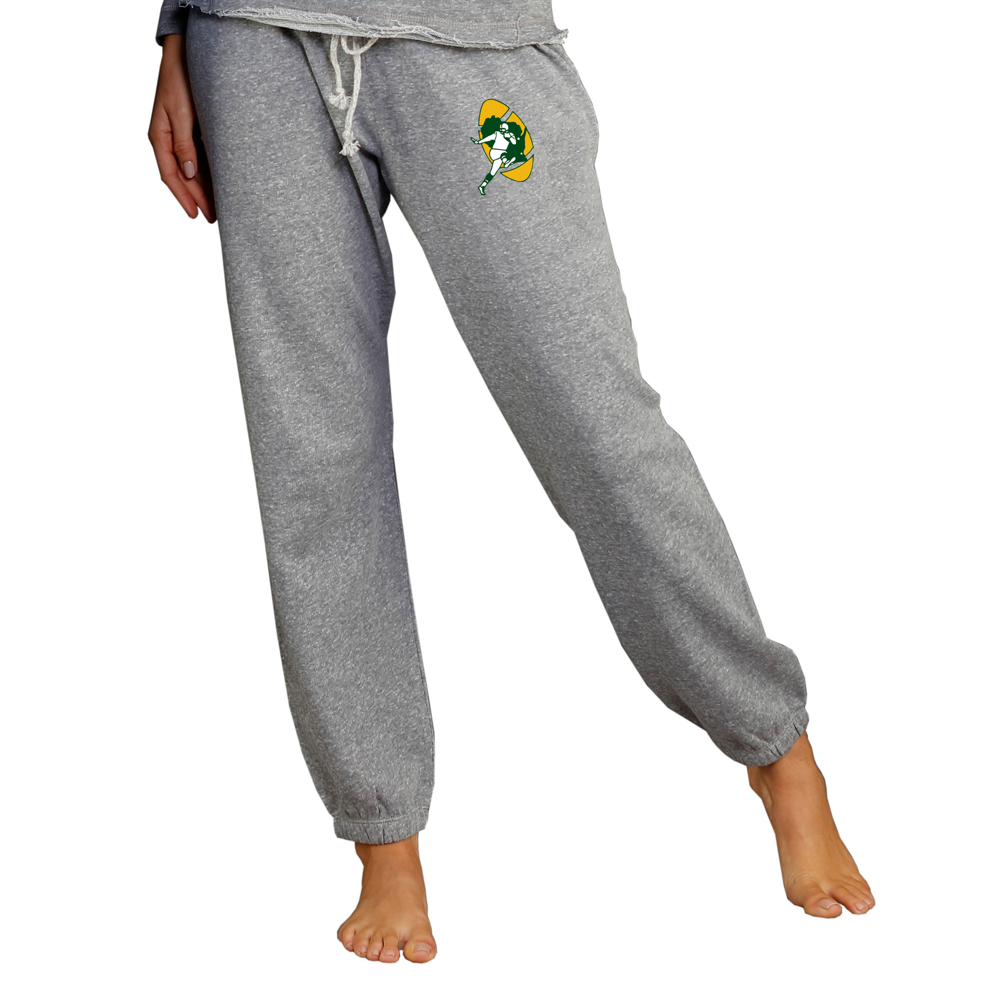 Women's Concepts Sport Gray Green Bay Packers Mainstream Lounge Jogger Pants