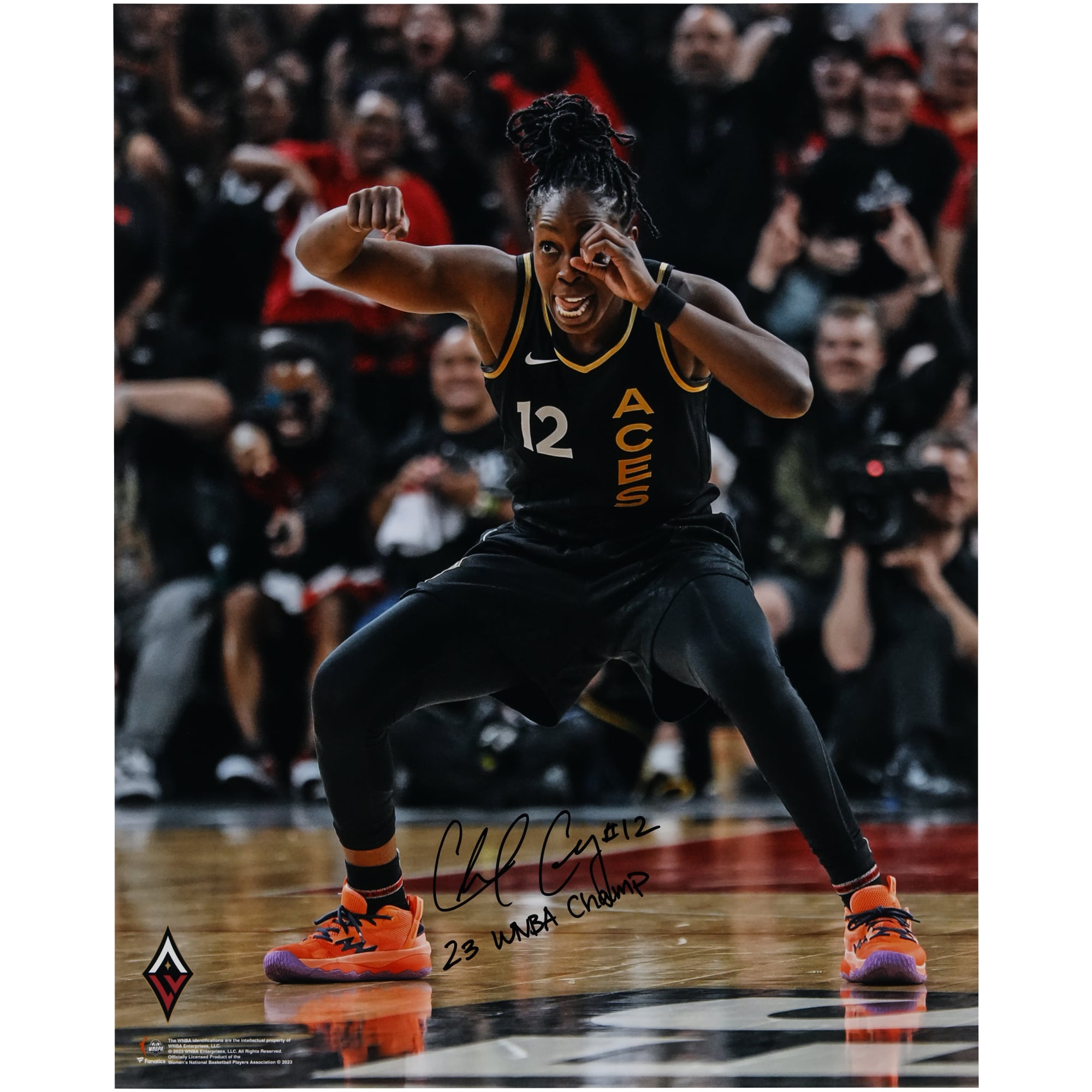 Chelsea Gray Las Vegas Aces 2023 WNBA Finals Champion Autographed 16" x 20" Action Photograph with "23 WNBA Champ" Inscription