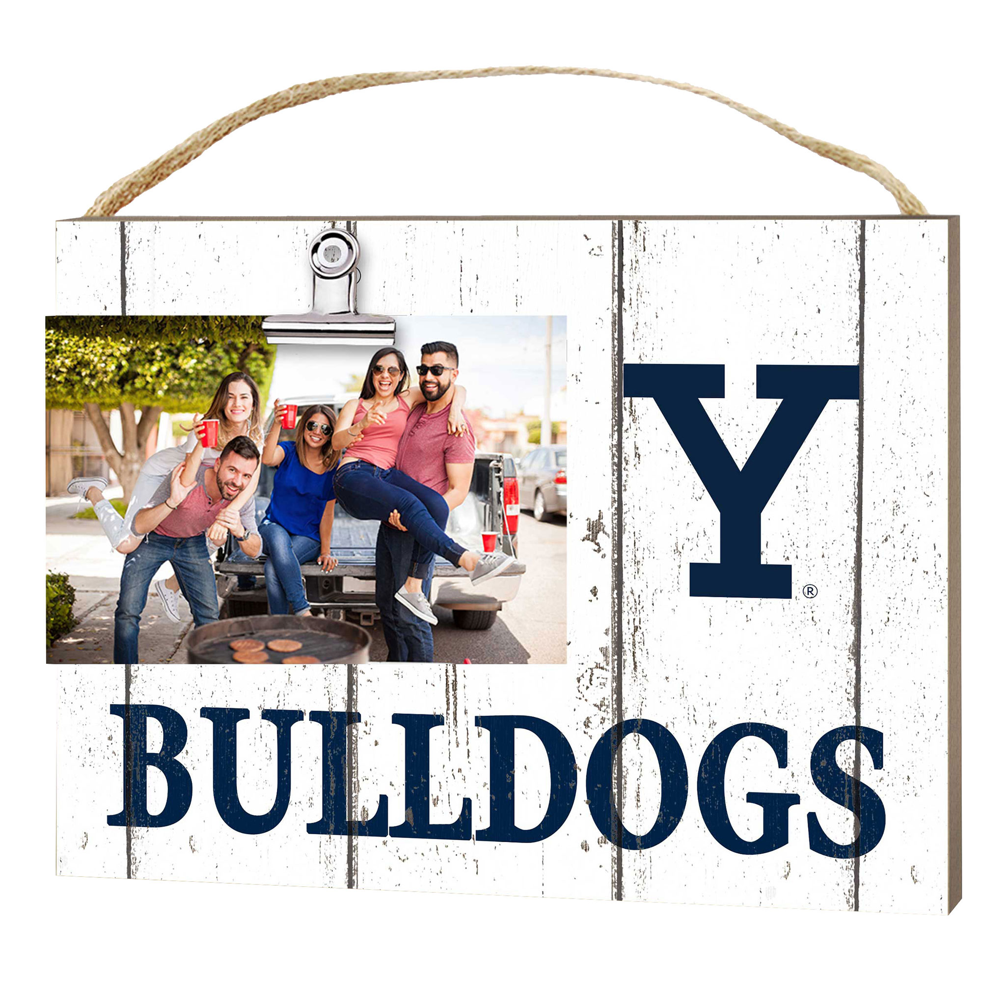 Yale Bulldogs 8" x 10" Weathered Clip It Frame
