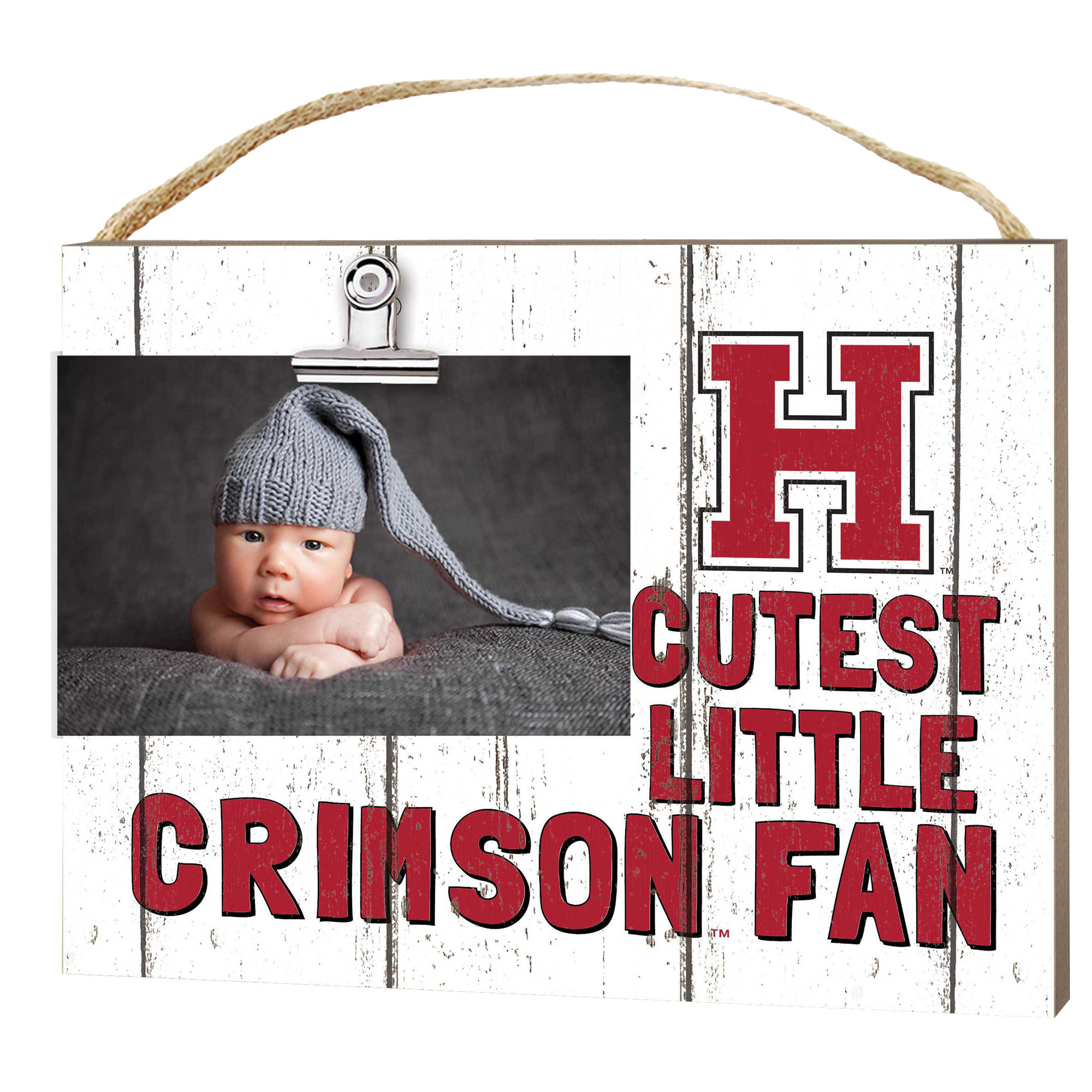 Harvard Crimson 8'' x 10'' Cutest Little Weathered Logo Clip Photo Frame