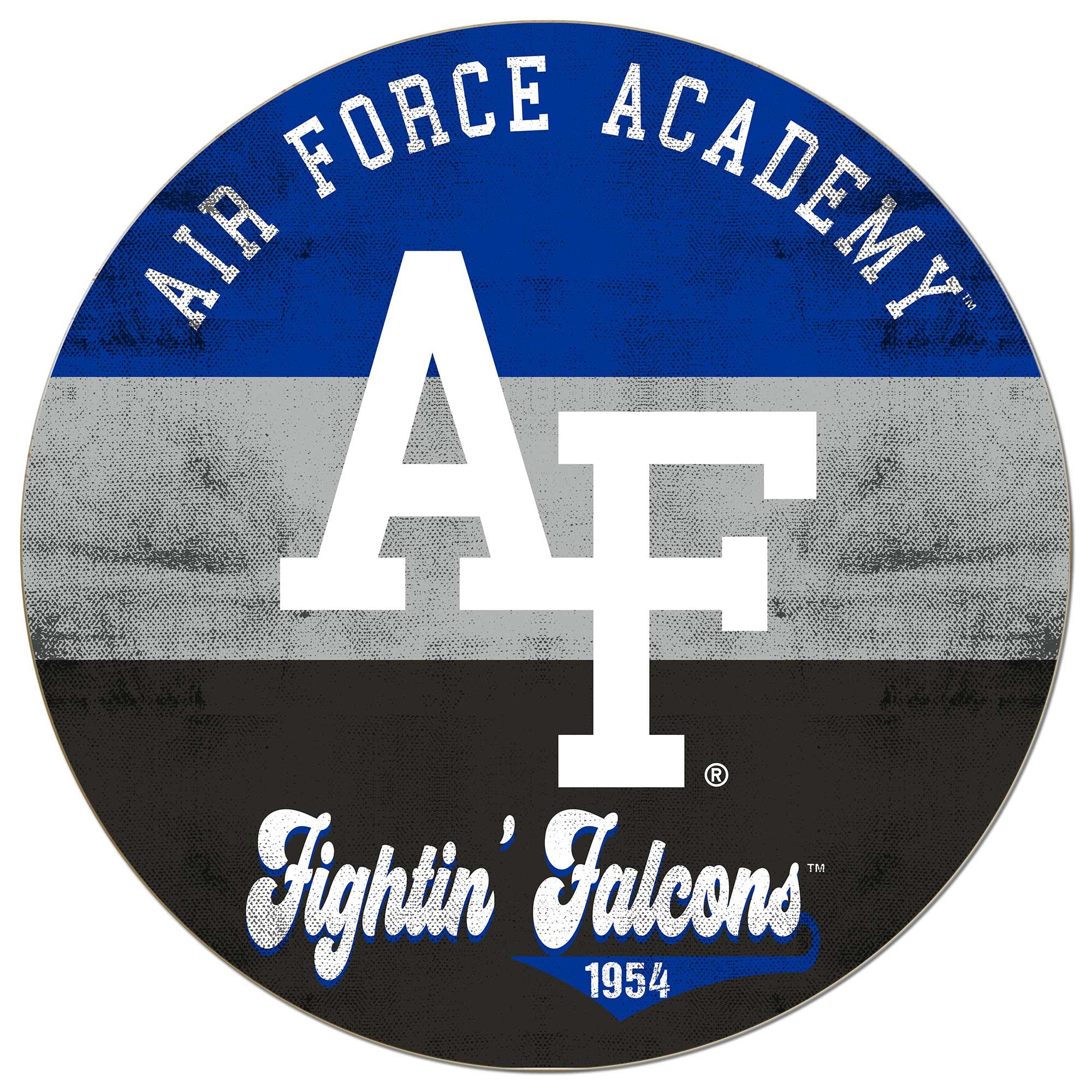 Air Force Falcons 20'' x 20'' Retro Logo Circle Sign