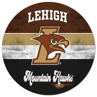 Lehigh Mountain Hawks 20'' x 20'' Retro Logo Circle Sign