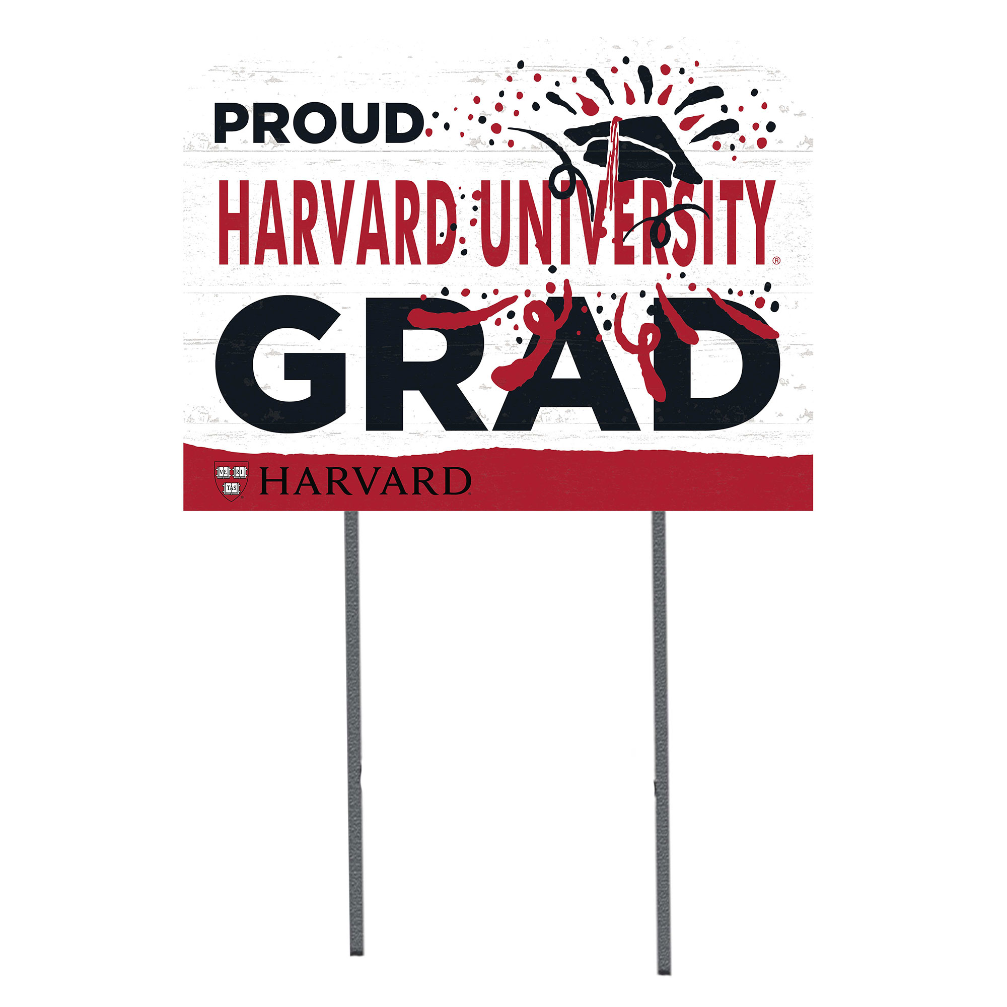 Harvard Crimson 18" x 24" Proud Grad Yard Sign