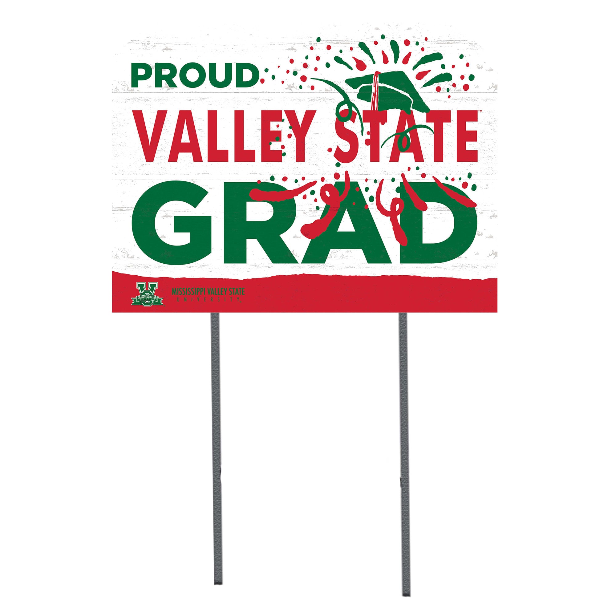 Mississippi Valley State Delta Devils 18" x 24" Proud Grad Yard Sign