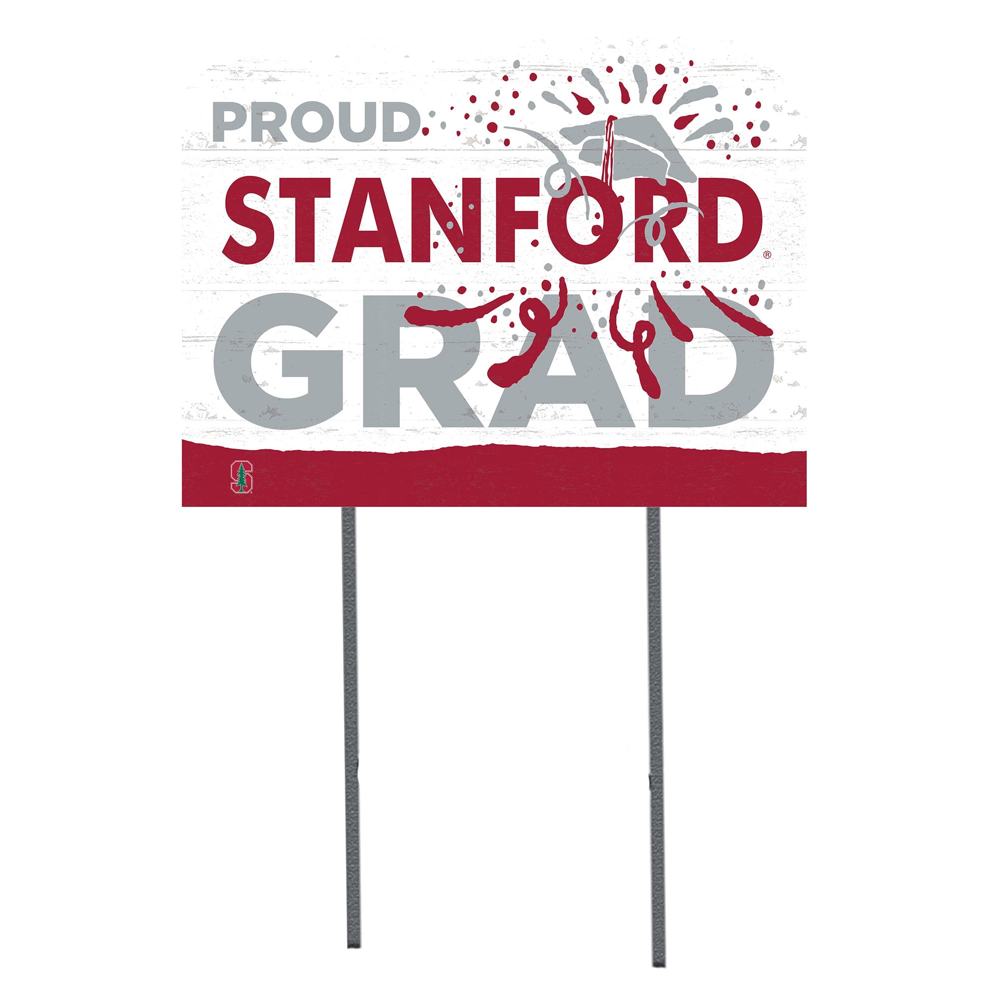 Stanford Cardinal 18" x 24" Proud Grad Yard Sign