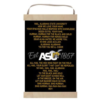 Alabama State Hornets Fight Song Banner Sign