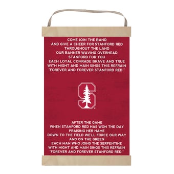 Stanford Cardinal Fight Song Banner Sign