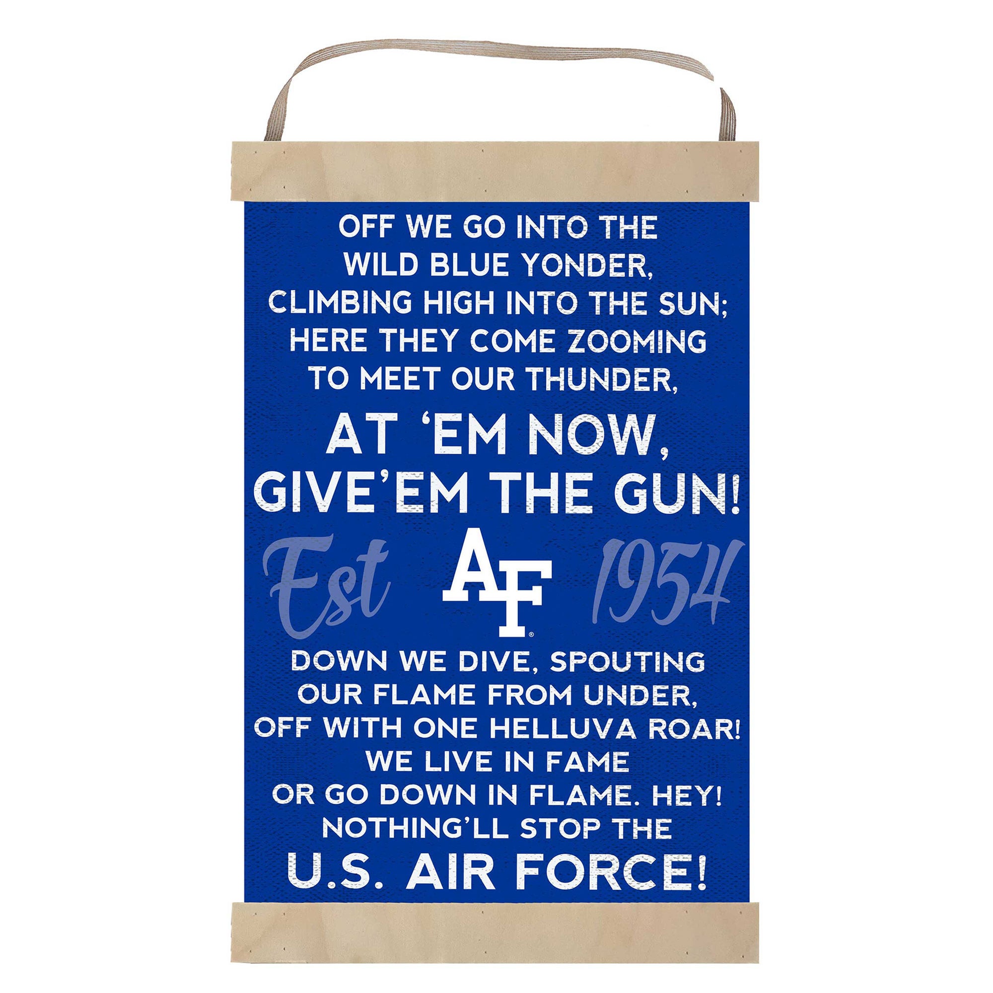 Air Force Falcons Fight Song Banner Sign