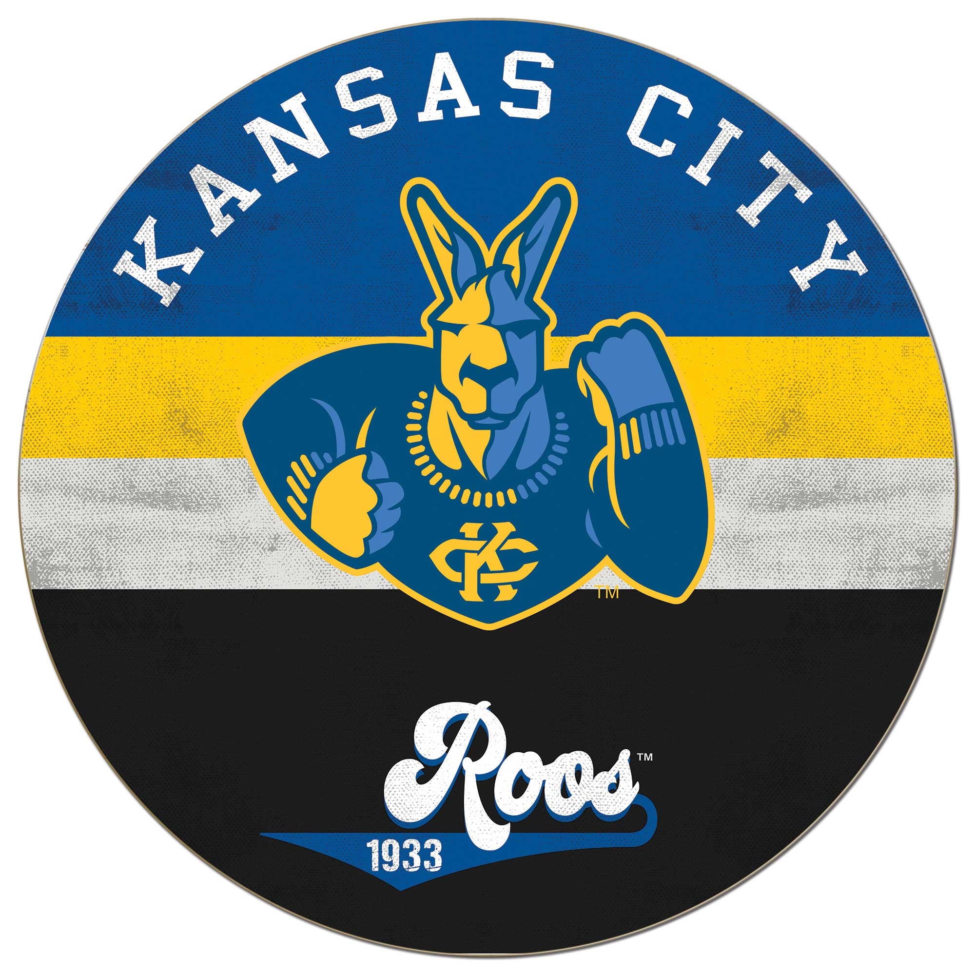UMKC Kangaroos 20'' x 20'' Retro Logo Circle Sign