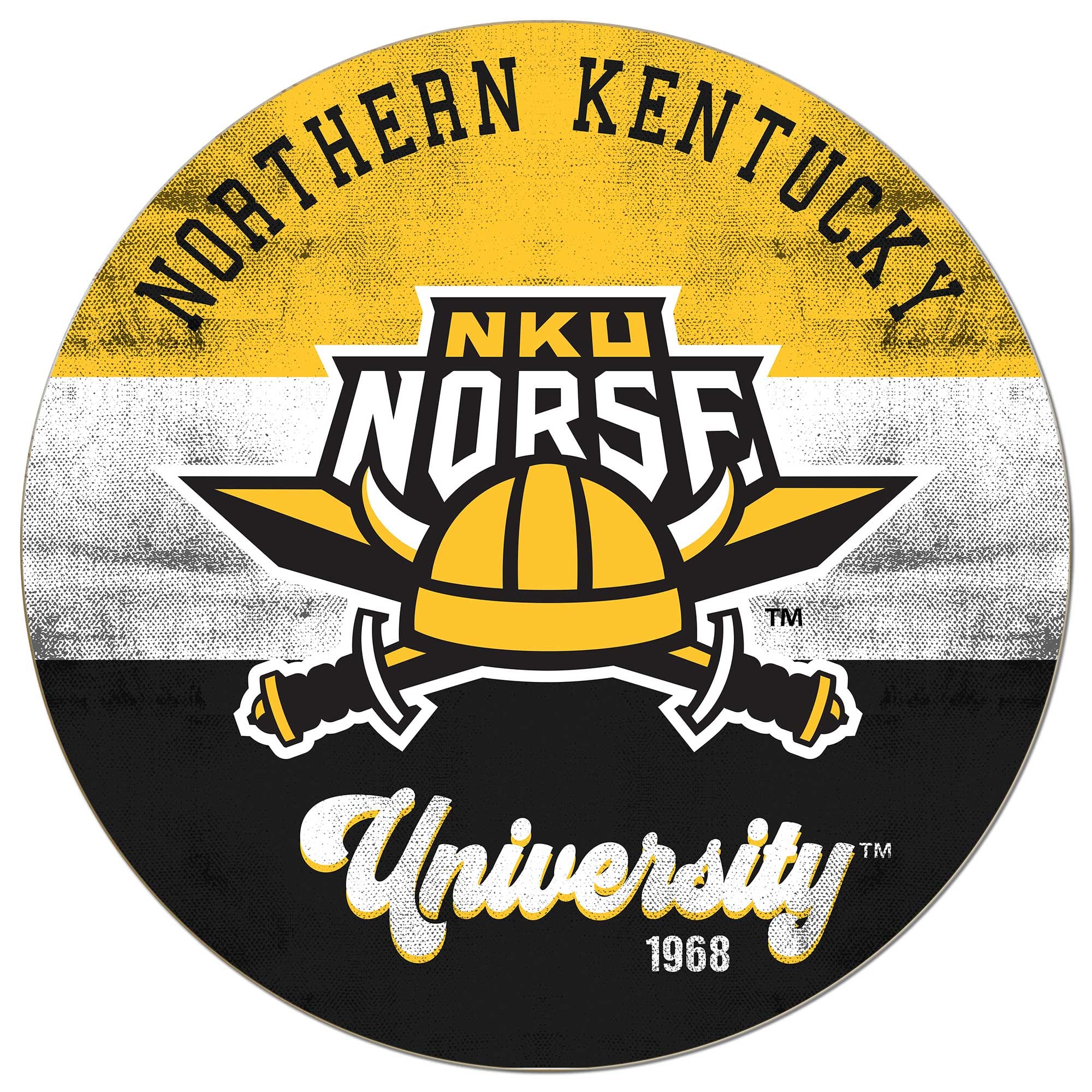 Northern Kentucky University Norse 20'' x 20'' Retro Logo Circle Sign