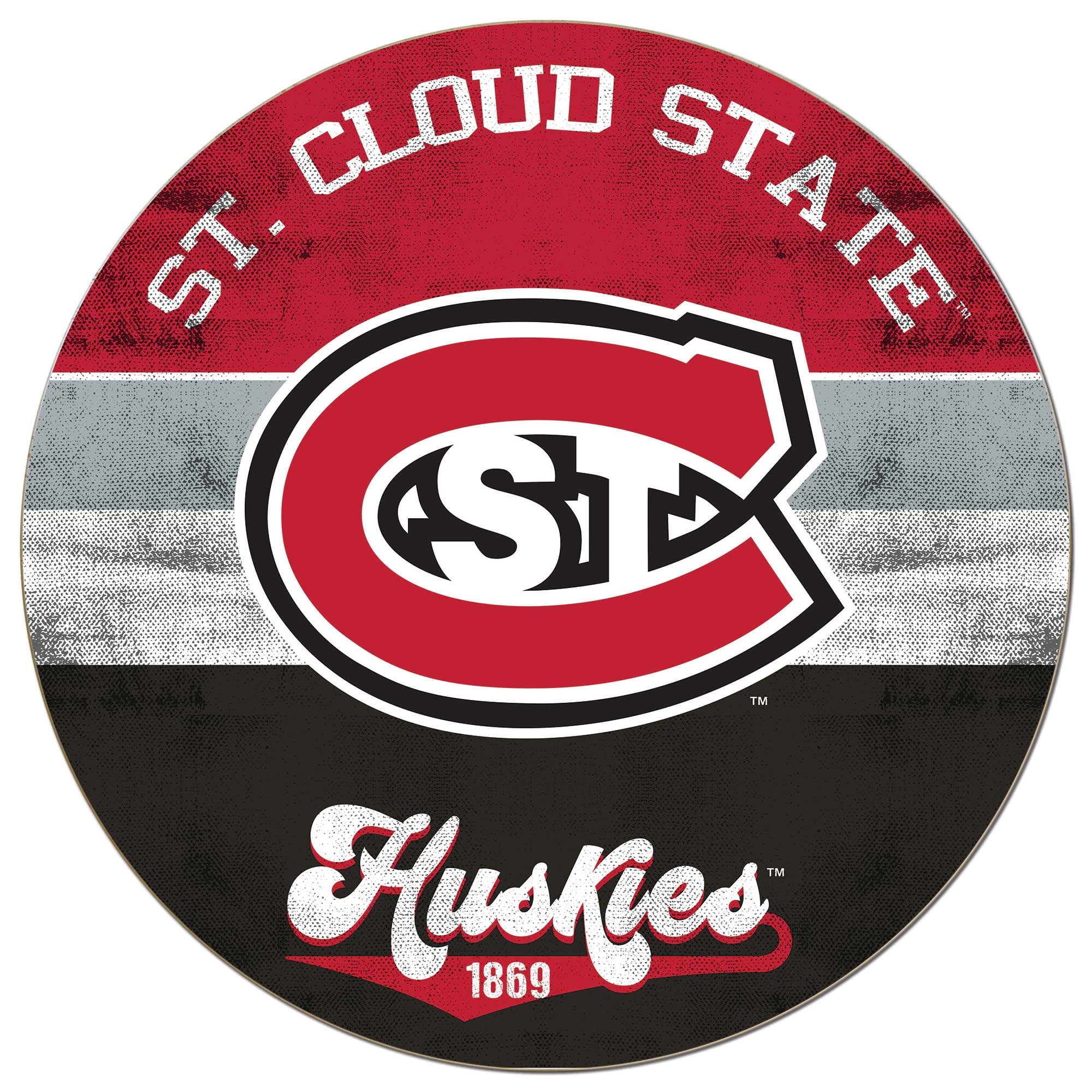 St. Cloud State Huskies 20'' x 20'' Retro Logo Circle Sign