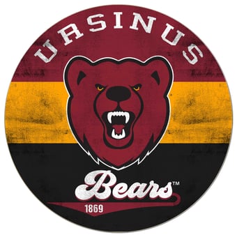 Ursinus Bears 20'' x 20'' Retro Logo Circle Sign