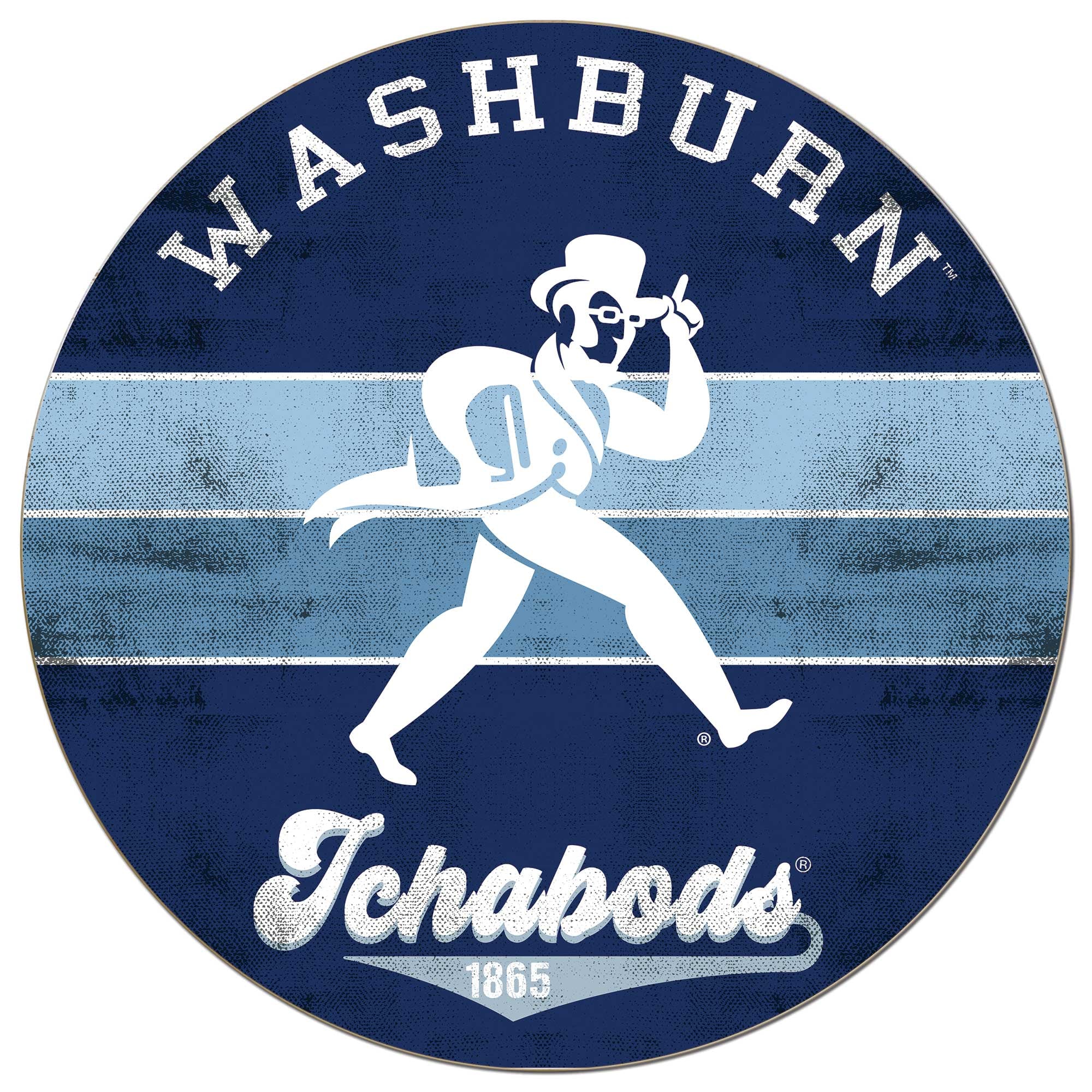Washburn Ichabods 20'' x 20'' Retro Logo Circle Sign