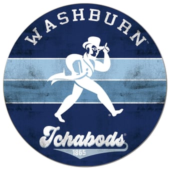 Washburn Ichabods 20'' x 20'' Retro Logo Circle Sign