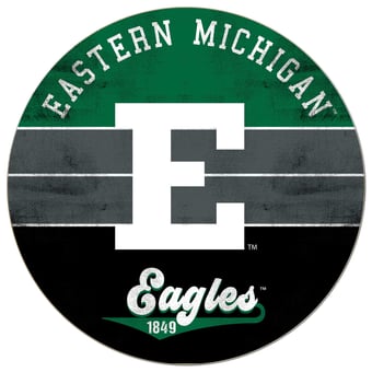Eastern Michigan Eagles 20'' x 20'' Retro Logo Circle Sign