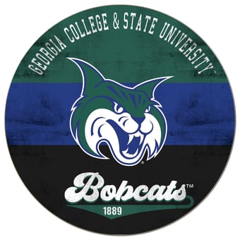 Georgia College Bobcats 20'' x 20'' Retro Logo Circle Sign