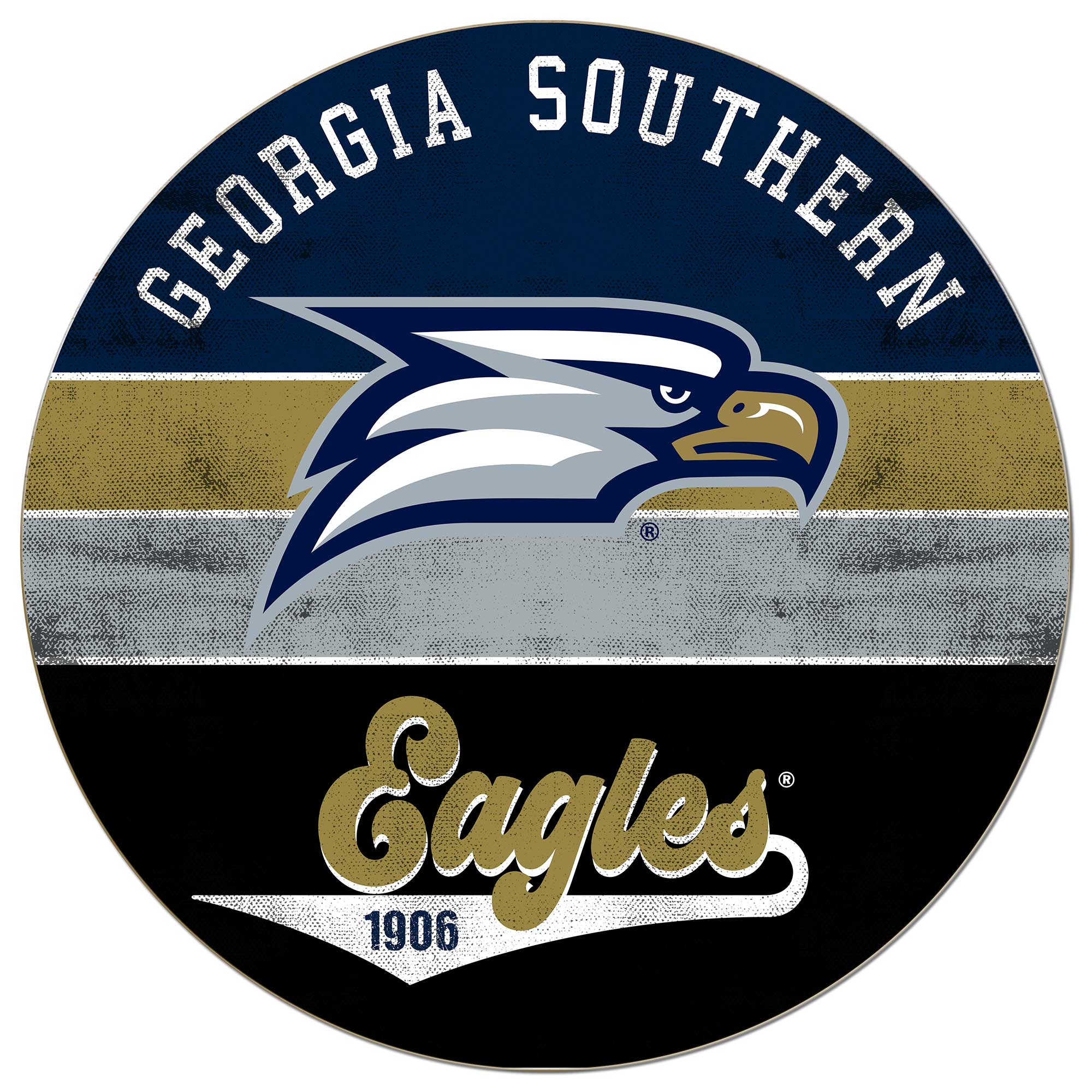 Georgia Southern Eagles 20'' x 20'' Retro Logo Circle Sign