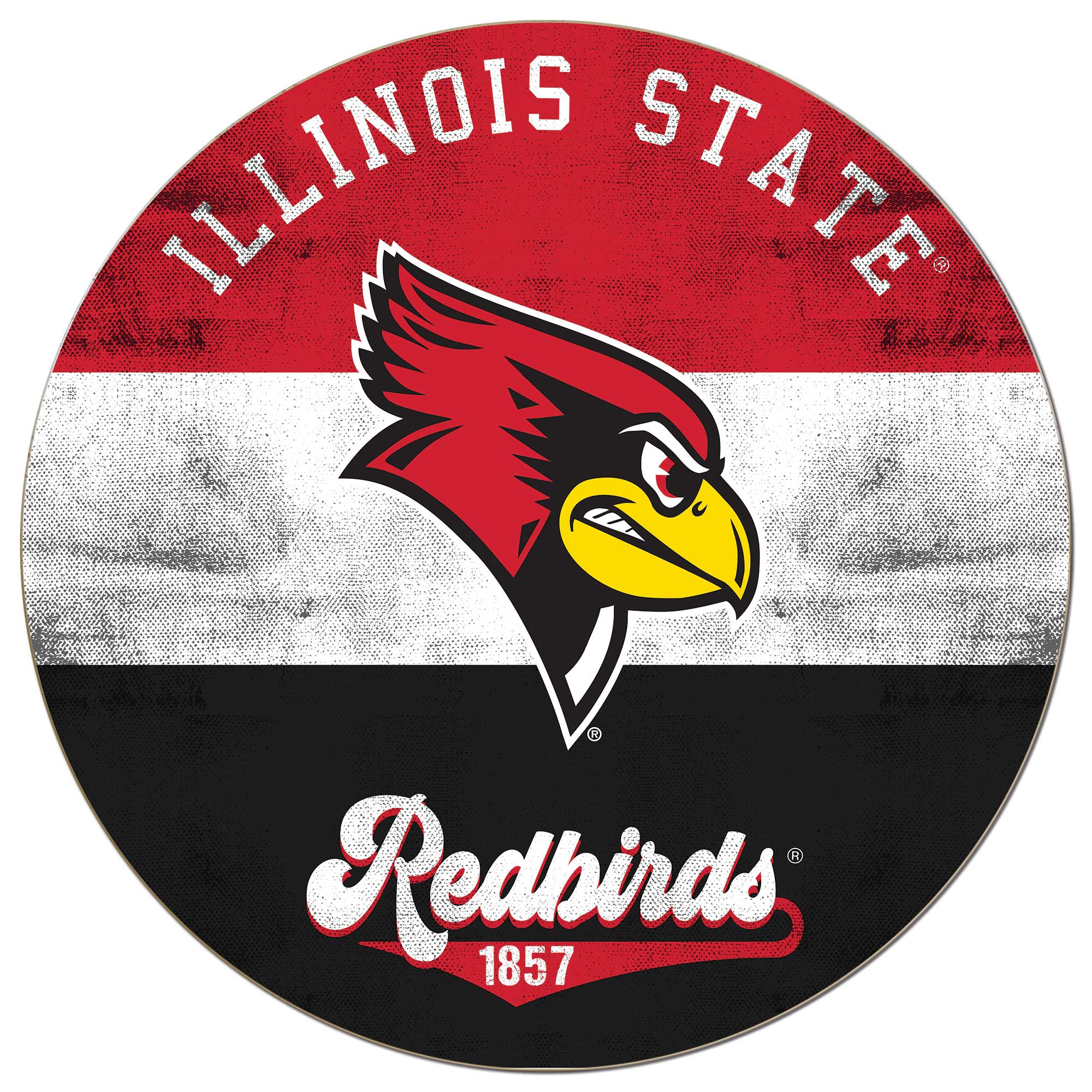Illinois State Redbirds 20'' x 20'' Retro Logo Circle Sign