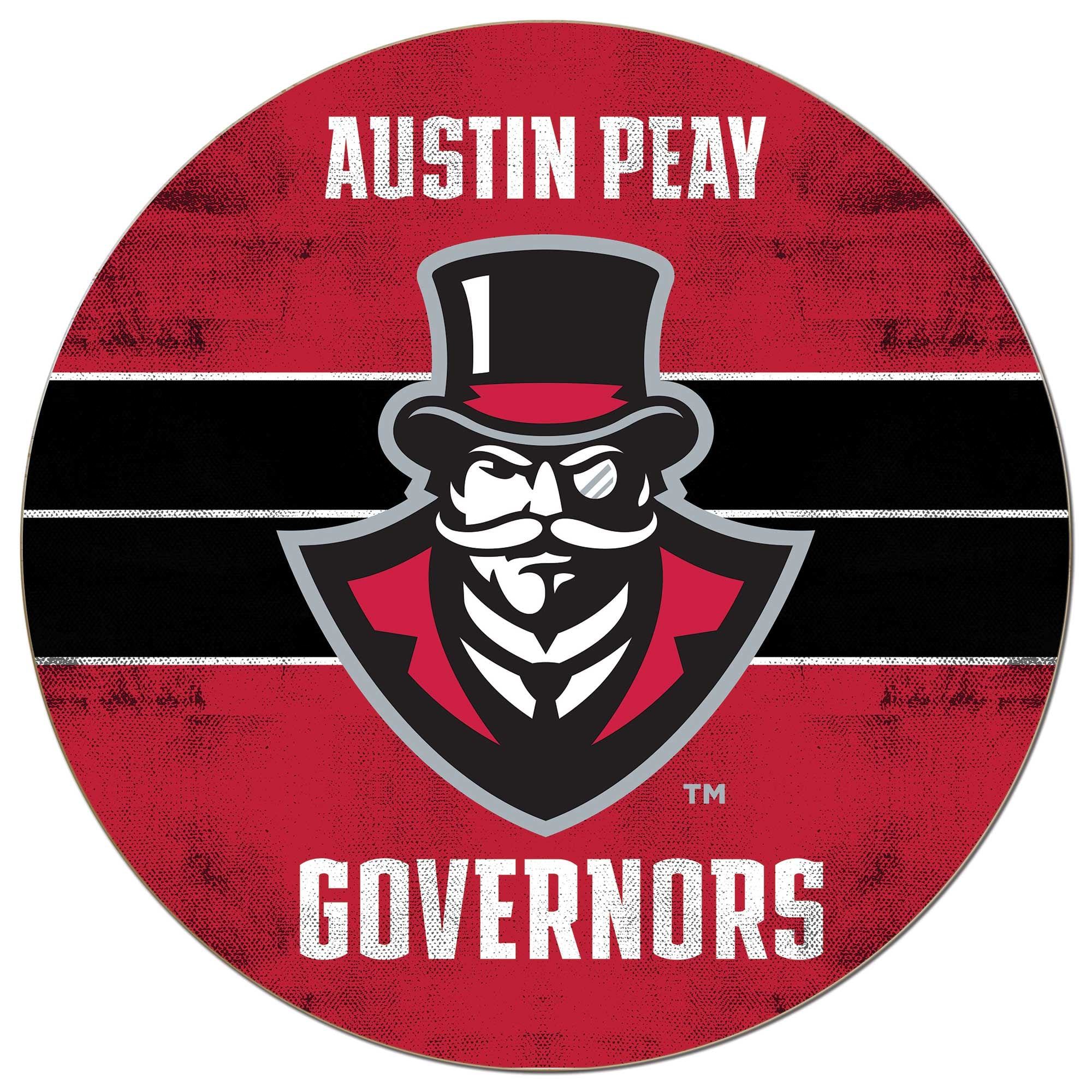 Austin Peay State Governors 20'' x 20'' Retro Logo Circle Sign
