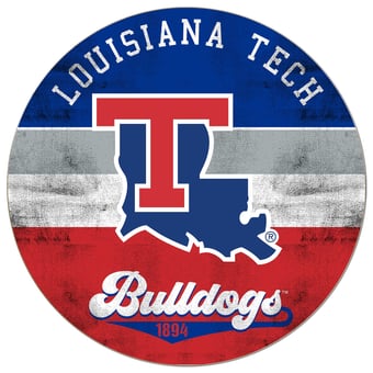 Louisiana Tech Bulldogs 20'' x 20'' Retro Logo Circle Sign