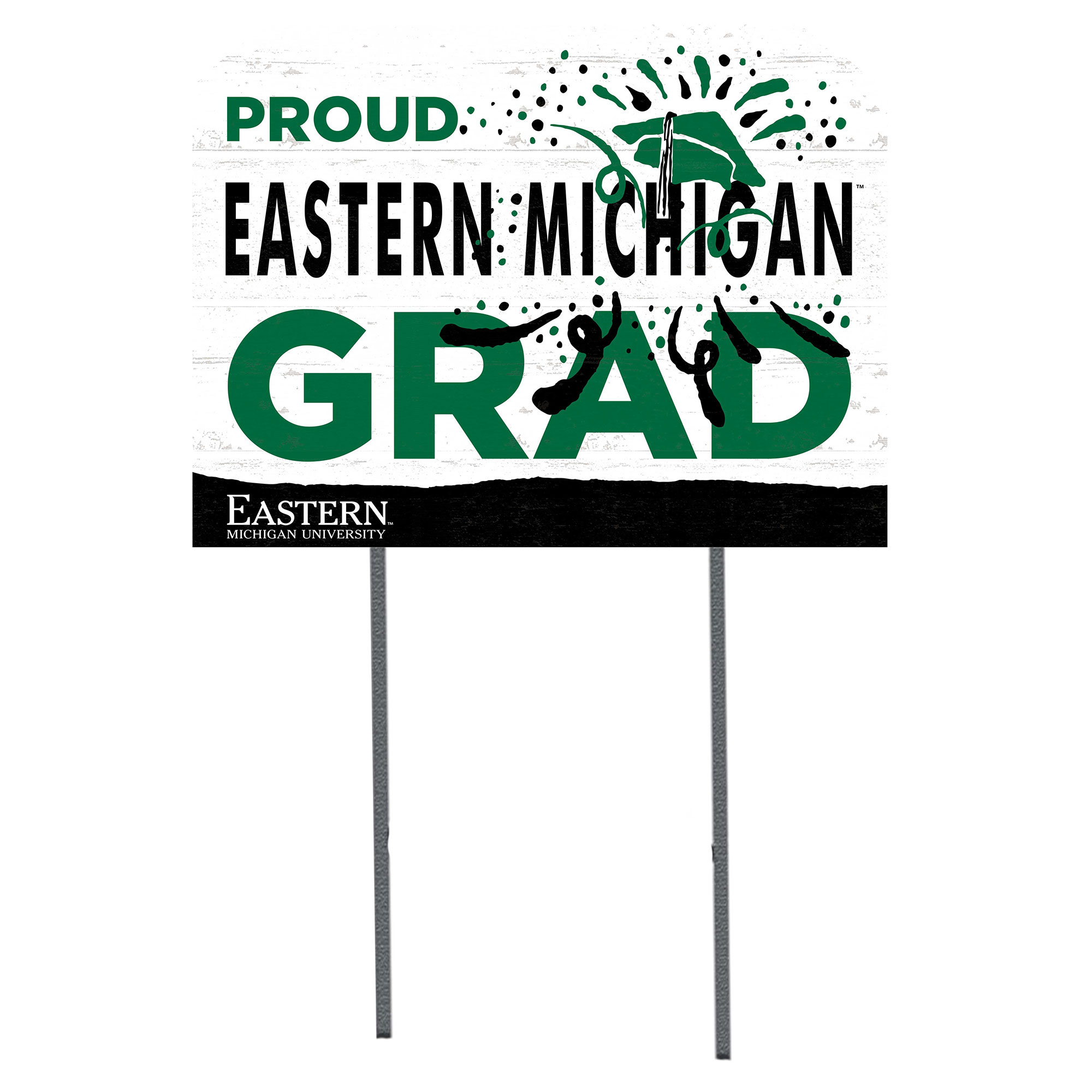 Eastern Michigan Eagles 18'' x 24'' Proud Graduate Yard Sign