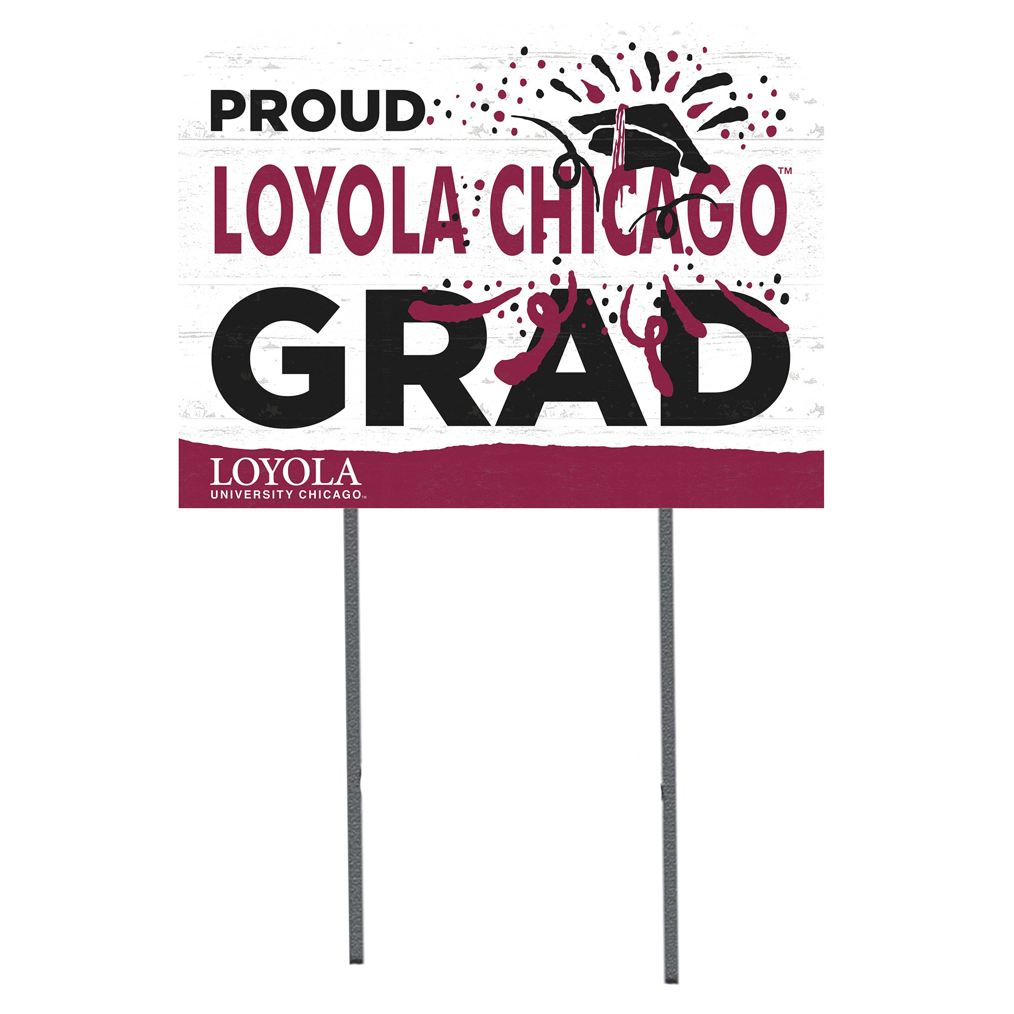 Loyola Chicago Ramblers 18'' x 24'' Proud Graduate Yard Sign