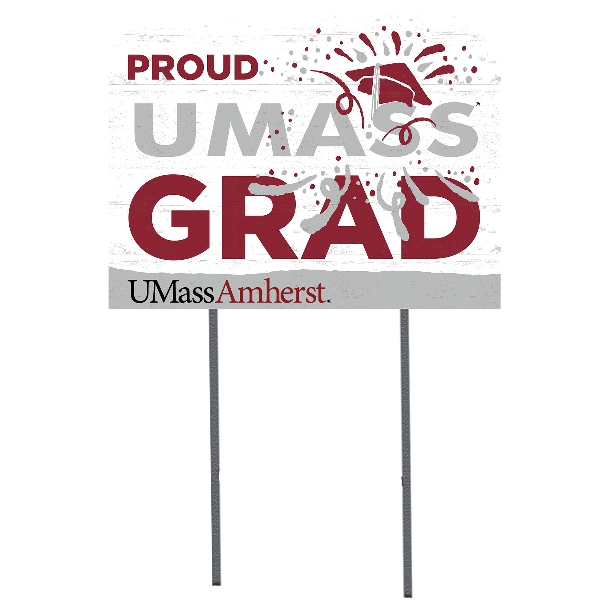 UMass Minutemen 18'' x 24'' Proud Graduate Yard Sign
