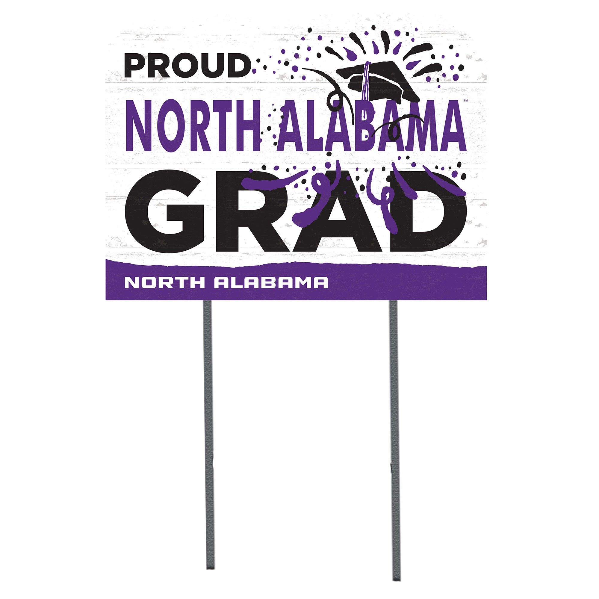 North Alabama Lions 18'' x 24'' Proud Graduate Yard Sign