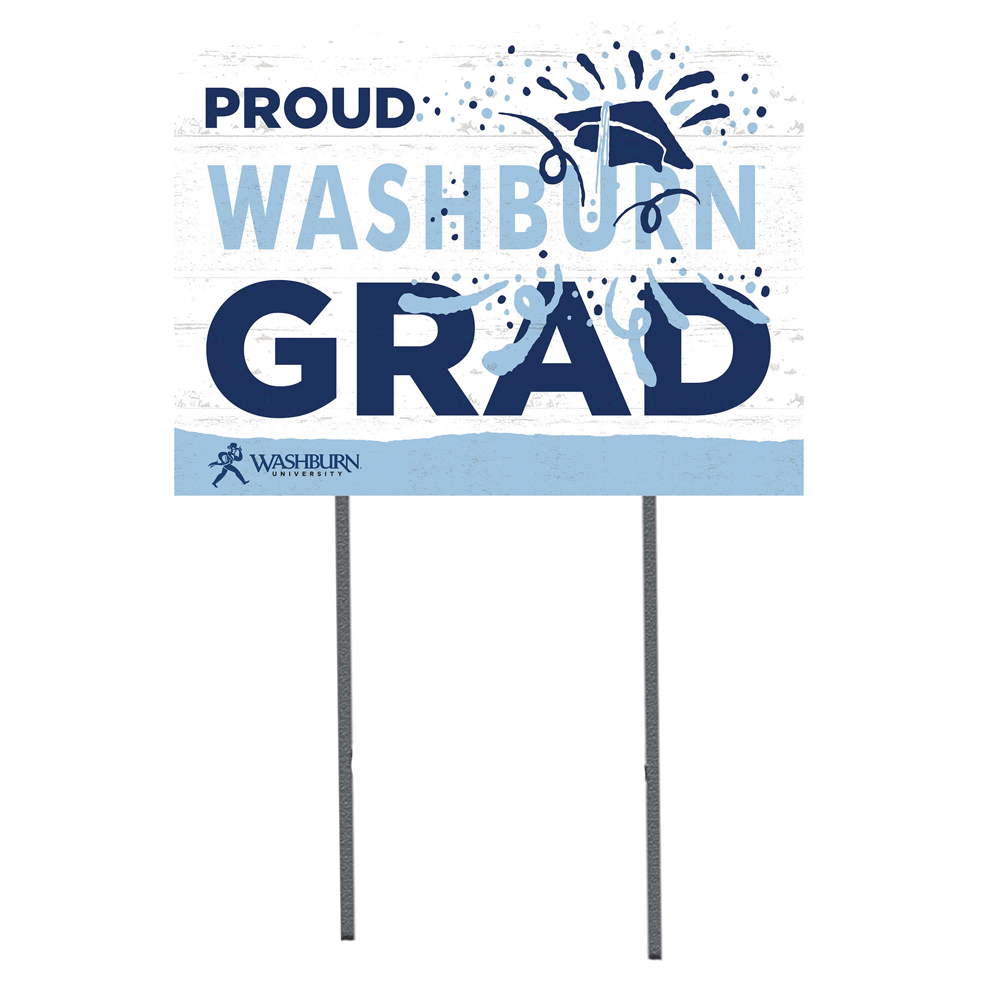 Washburn Ichabods 18'' x 24'' Proud Graduate Yard Sign