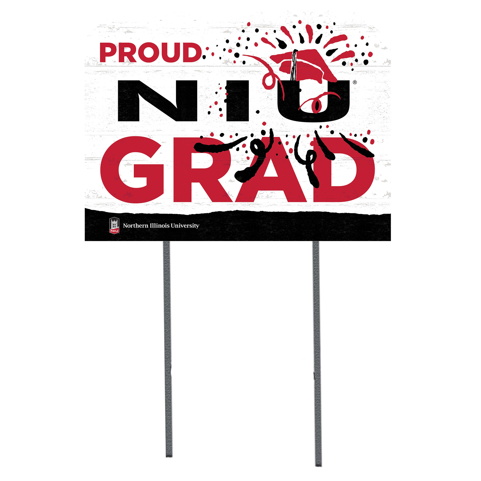 Northern Illinois Huskies 18'' x 24'' Proud Graduate Yard Sign