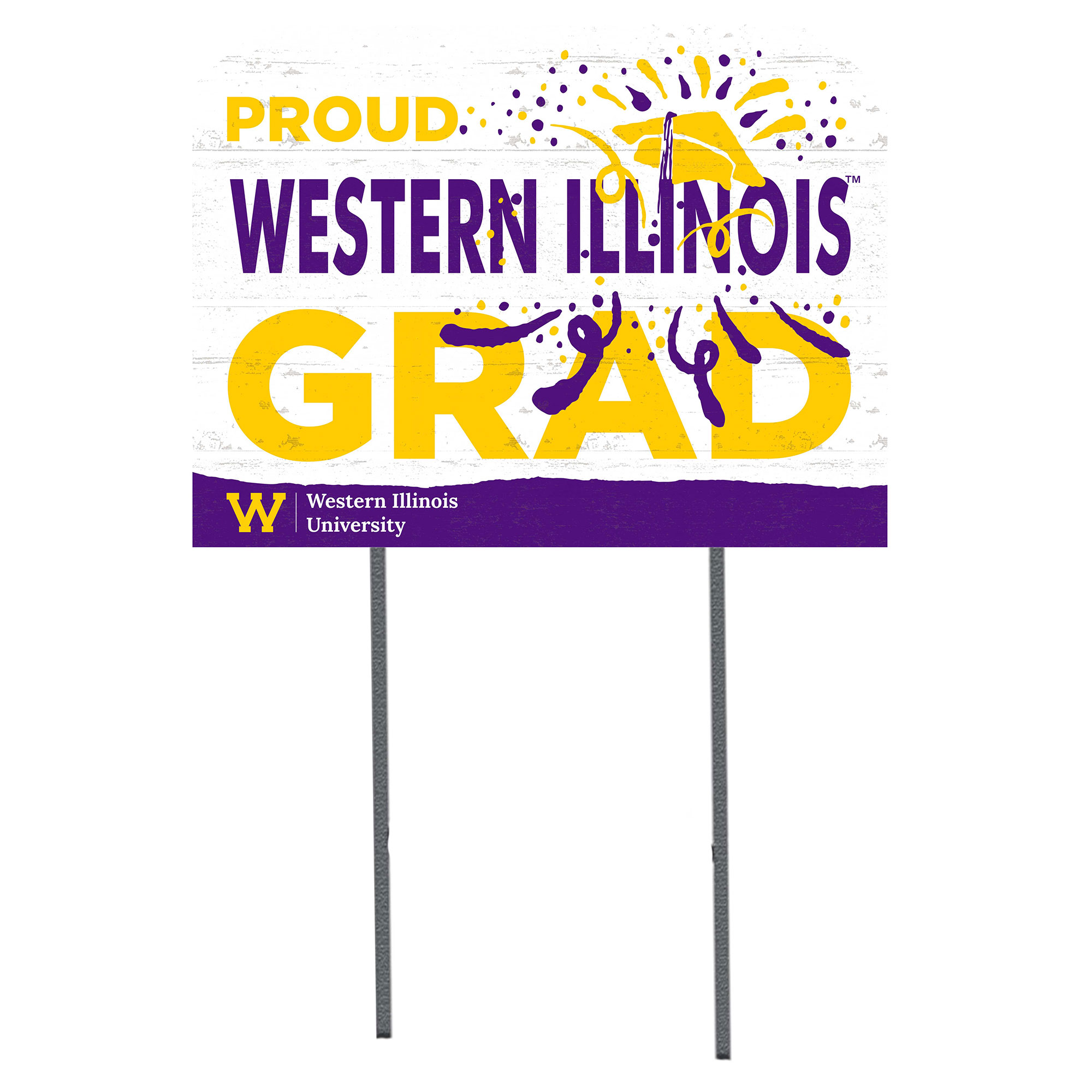 Western Illinois Leathernecks 18'' x 24'' Proud Graduate Yard Sign