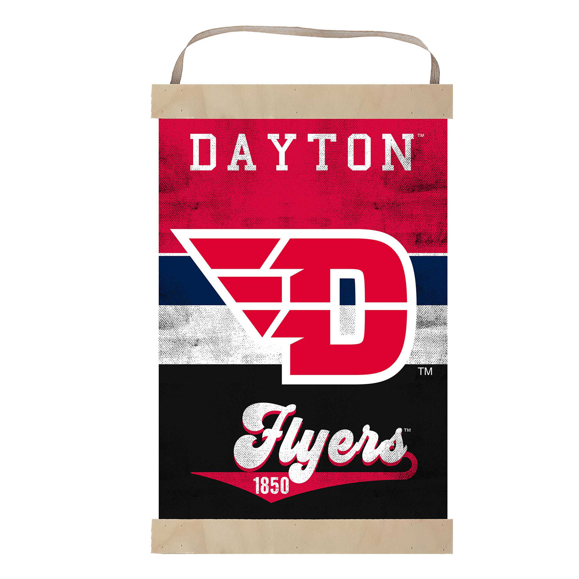 Dayton Flyers Reversible Retro Logo Banner Sign