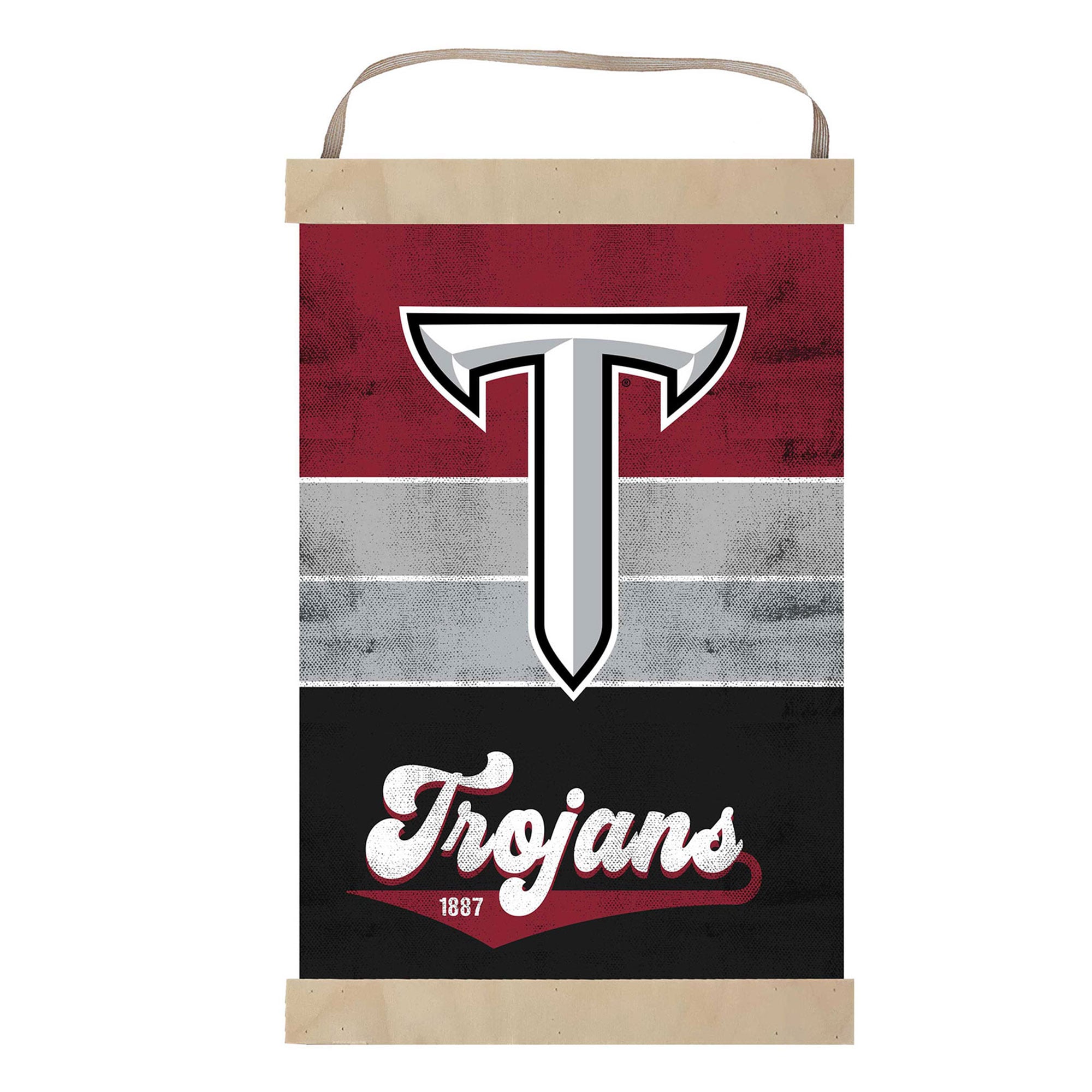 Troy University Trojans Reversible Retro Logo Banner Sign