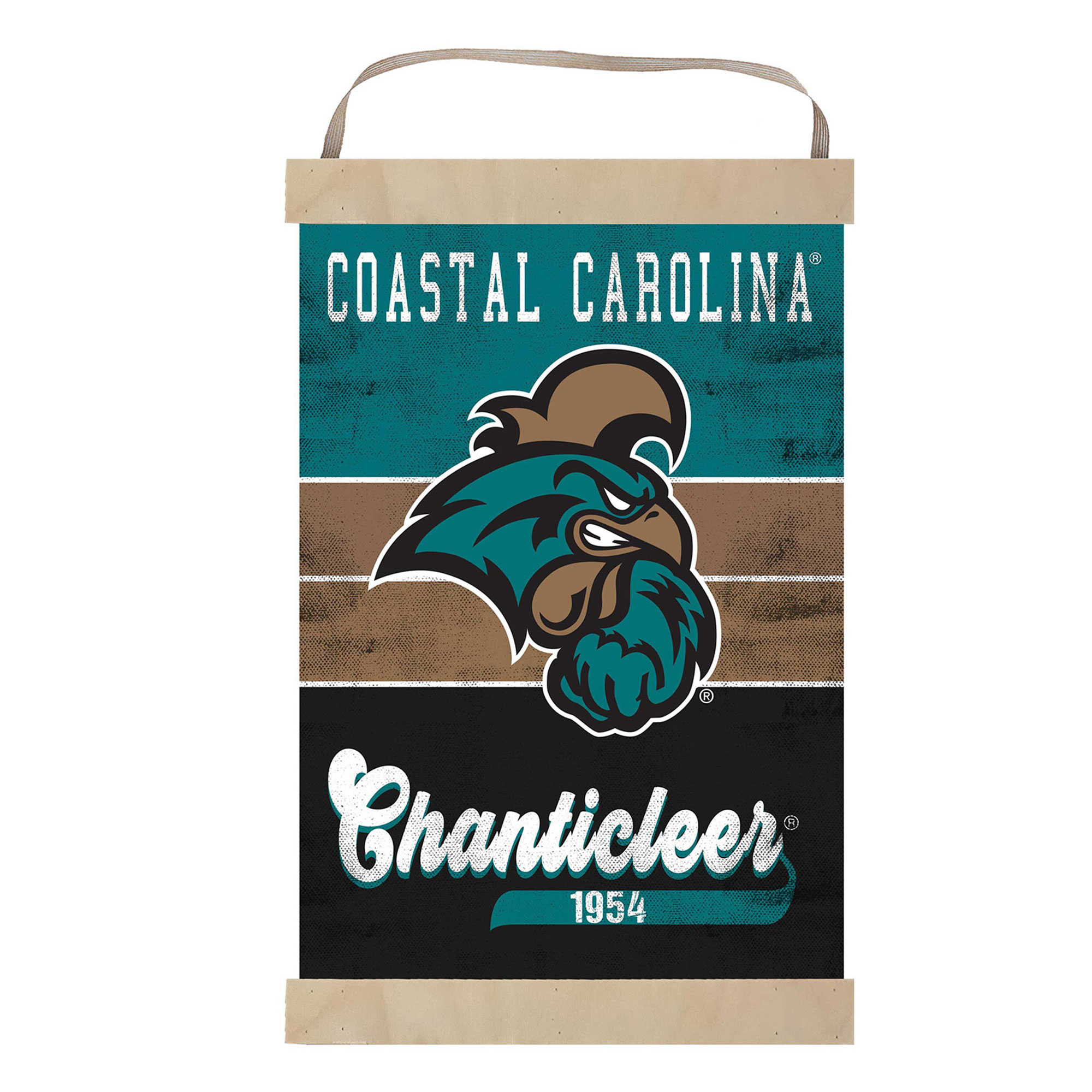 Coastal Carolina Chanticleers Reversible Retro Logo Banner Sign