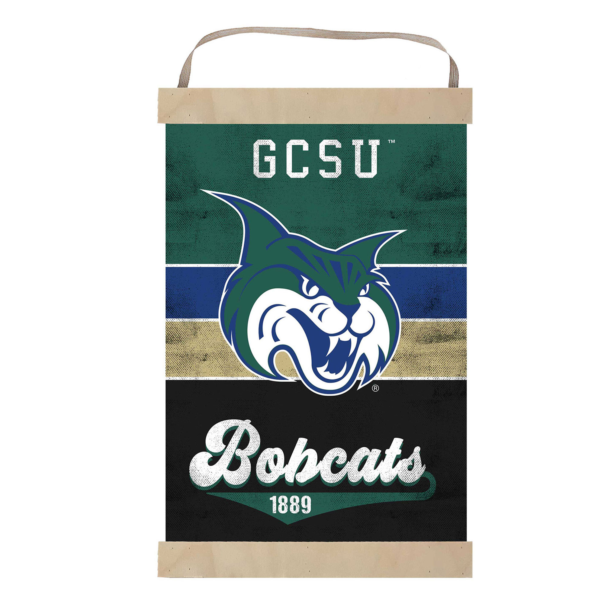 Georgia College Bobcats Reversible Retro Logo Banner Sign