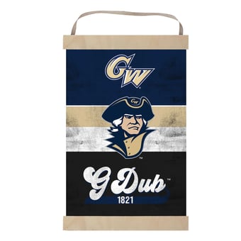George Washington University Reversible Retro Logo Banner Sign