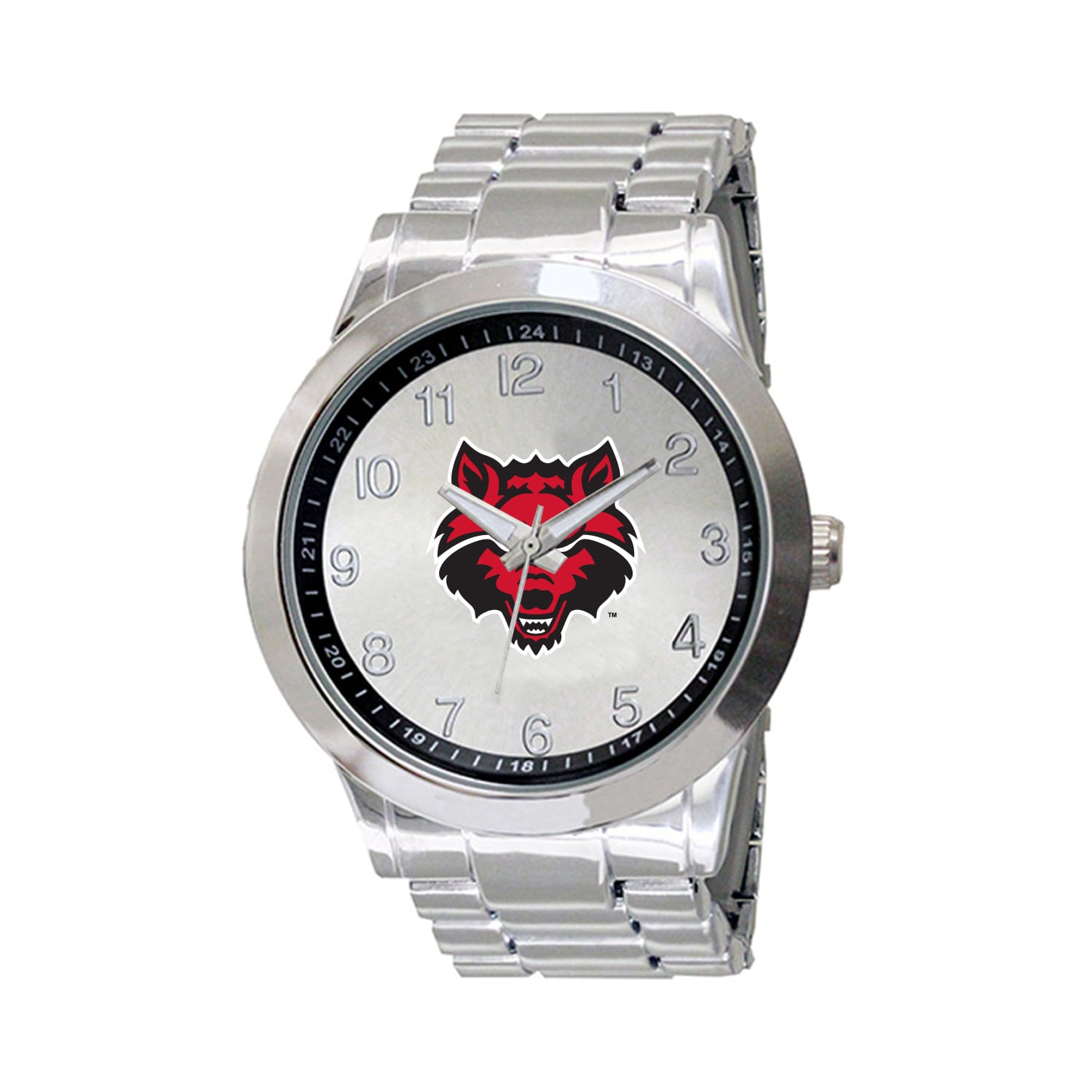 Men's  Silver Arkansas State Red Wolves Integris Stainless Steel Watch