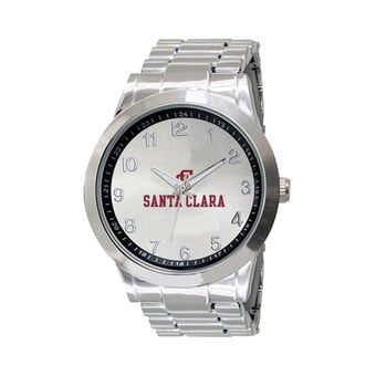 Men's  Silver Santa Clara Broncos Integris Stainless Steel Watch