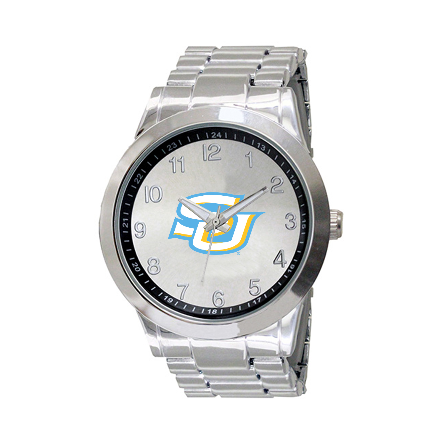 Men's  Silver Southern University Jaguars Integris Stainless Steel Watch
