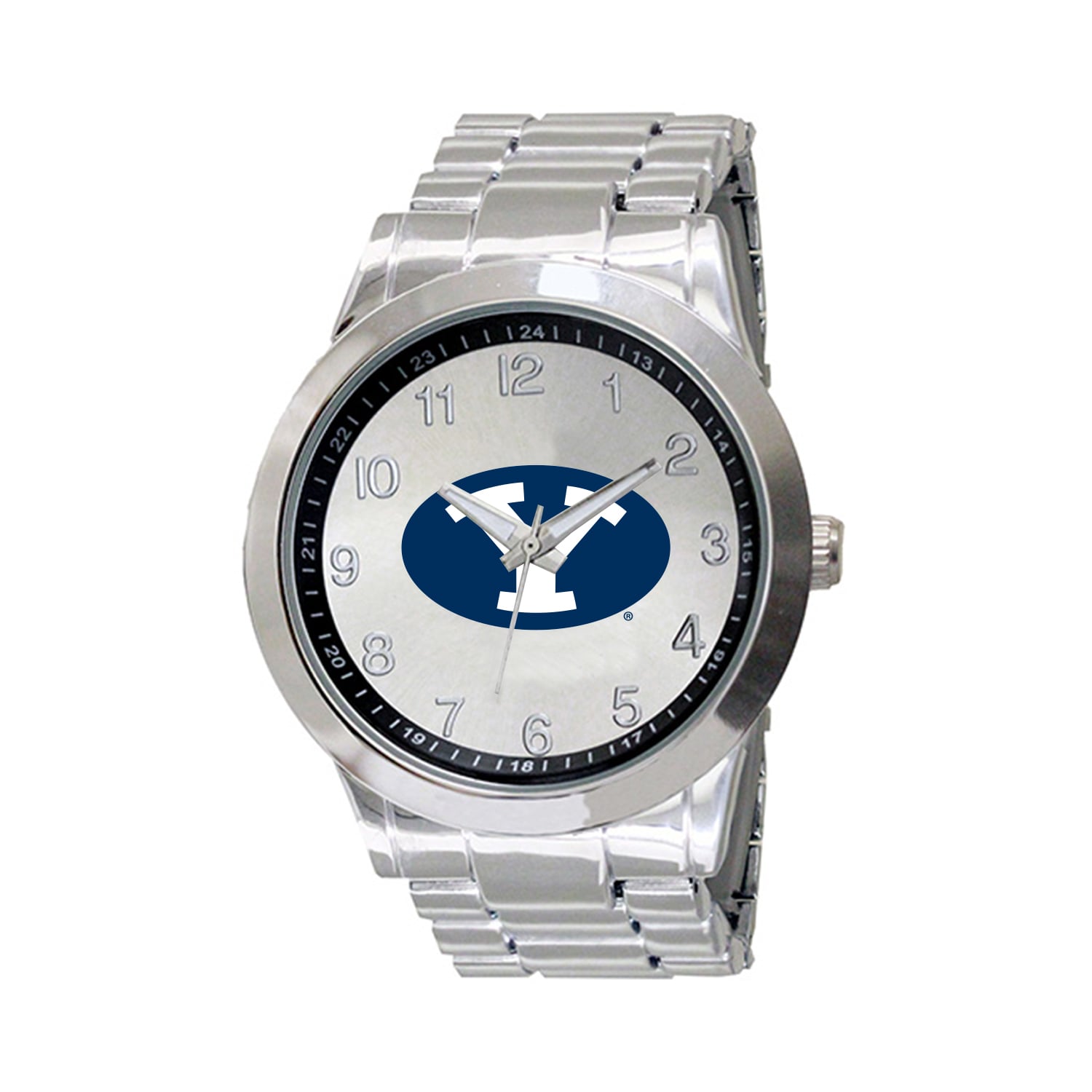 Men's  Silver BYU Cougars Integris Stainless Steel Watch