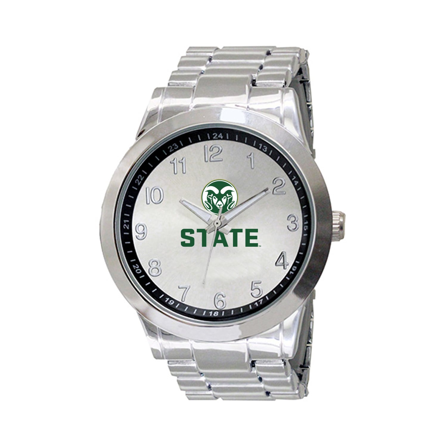 Men's  Silver Colorado State Rams Integris Stainless Steel Watch