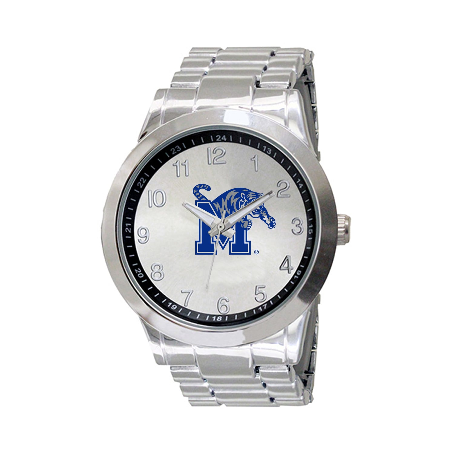 Men's  Silver Memphis Tigers Integris Stainless Steel Watch