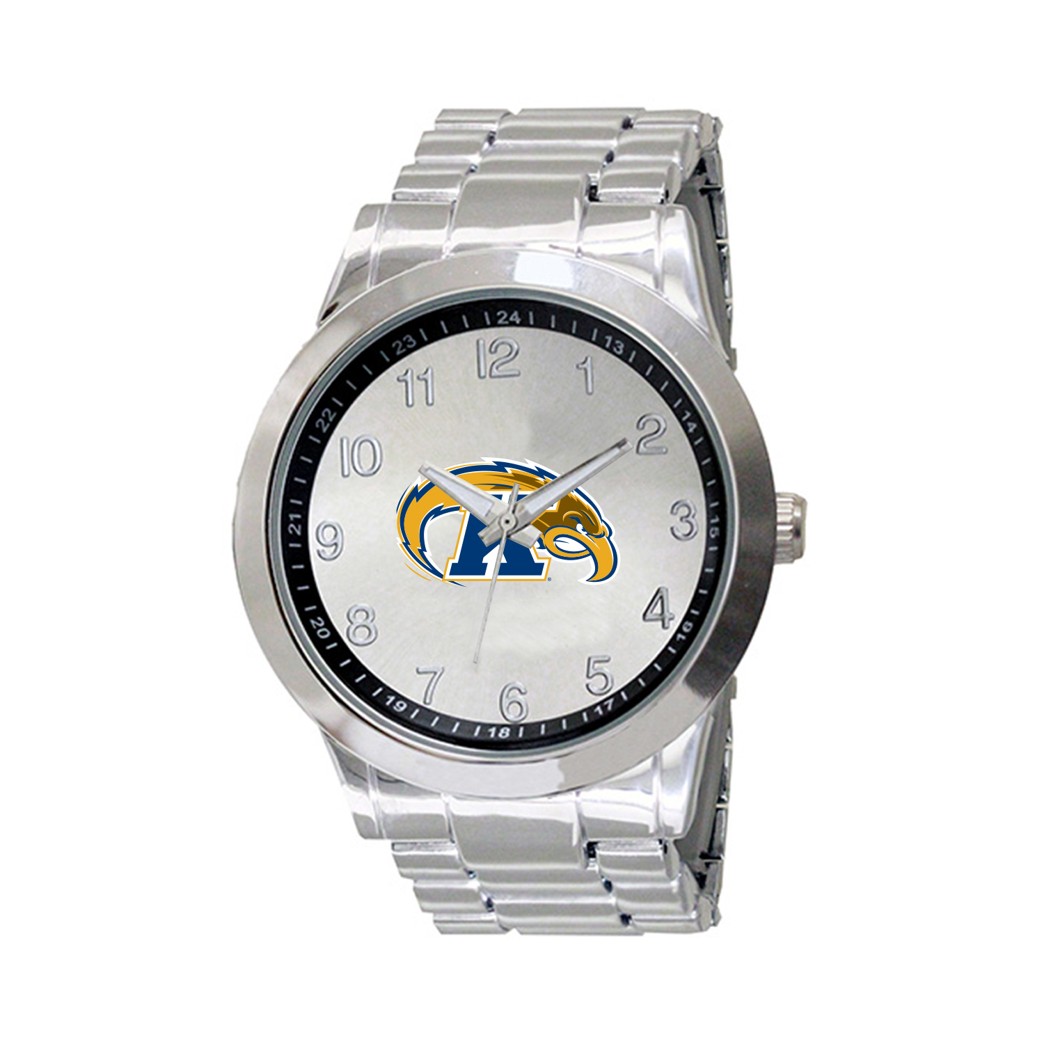 Men's  Silver Kent State Golden Flashes Integris Stainless Steel Watch