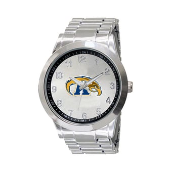Men's  Silver Kent State Golden Flashes Integris Stainless Steel Watch