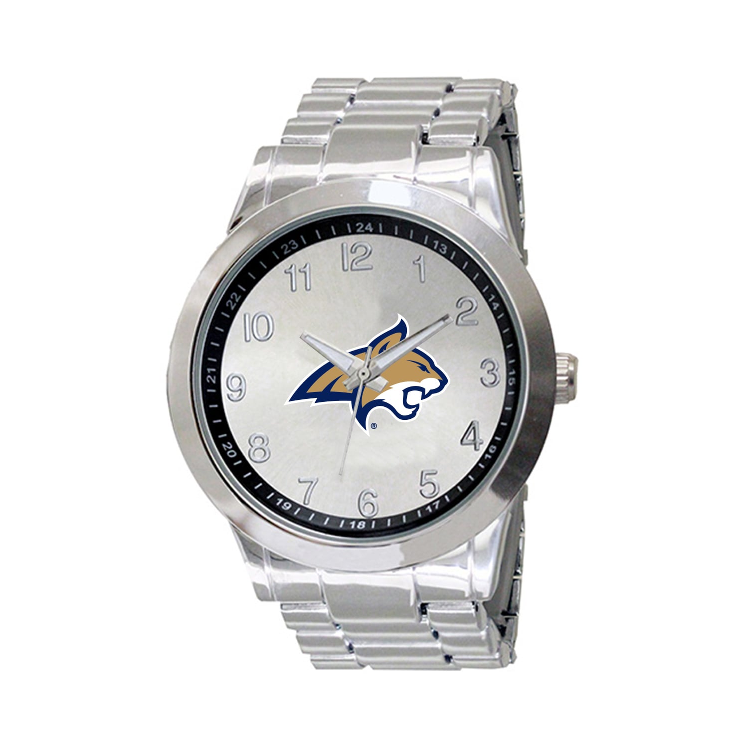 Men's  Silver Montana State Bobcats Integris Stainless Steel Watch