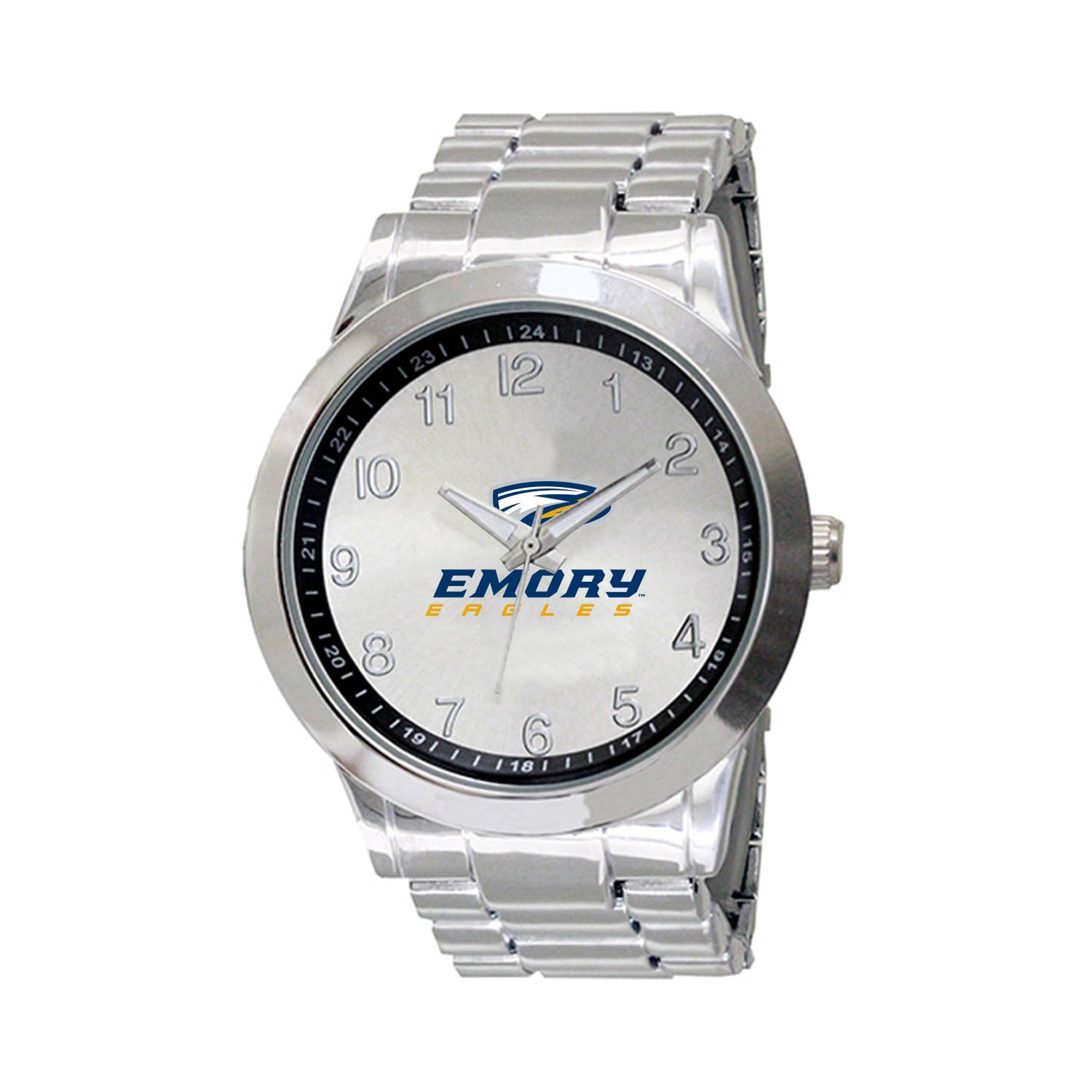 Men's  Silver Emory Eagles Integris Stainless Steel Watch