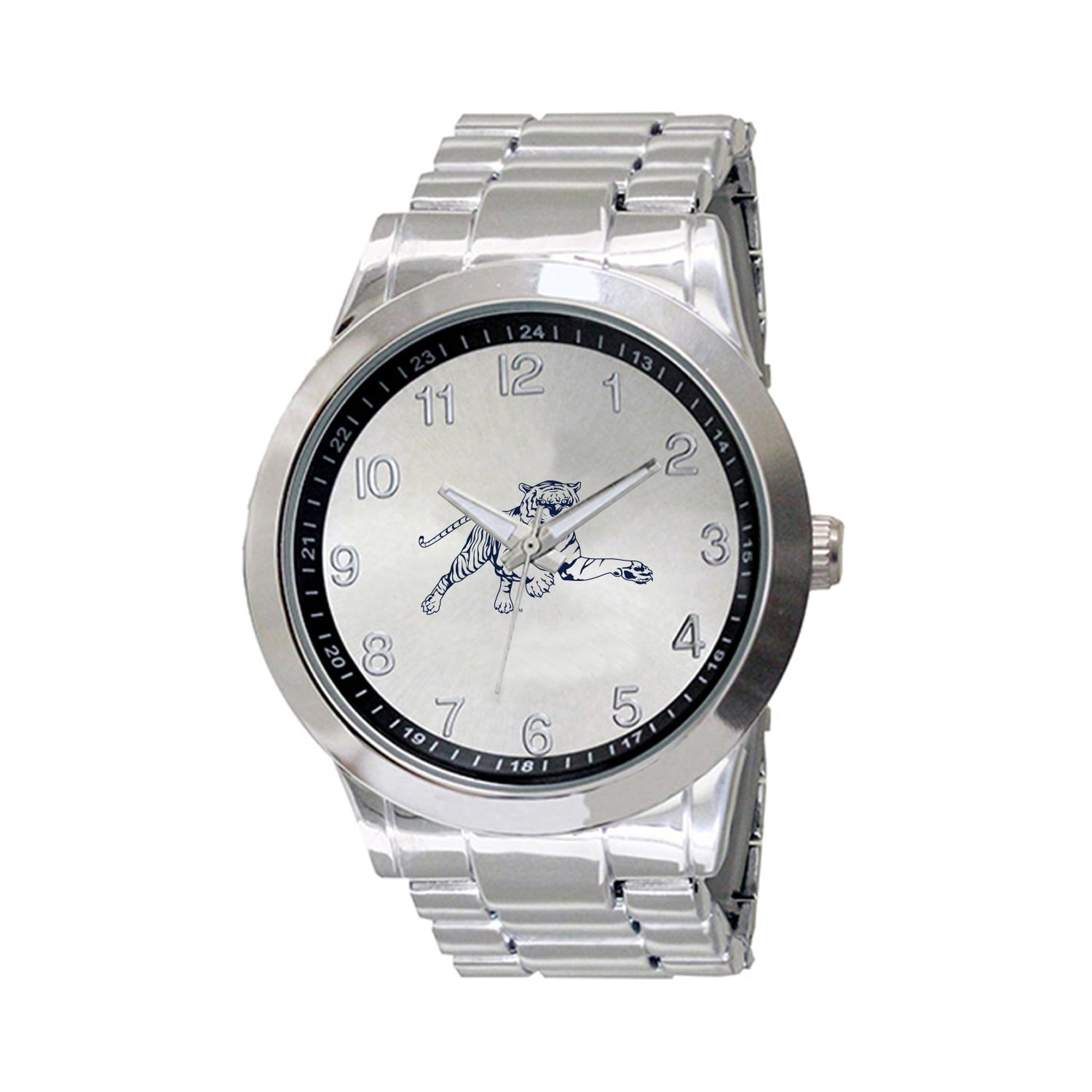 Men's  Silver Jackson State Tigers Integris Stainless Steel Watch