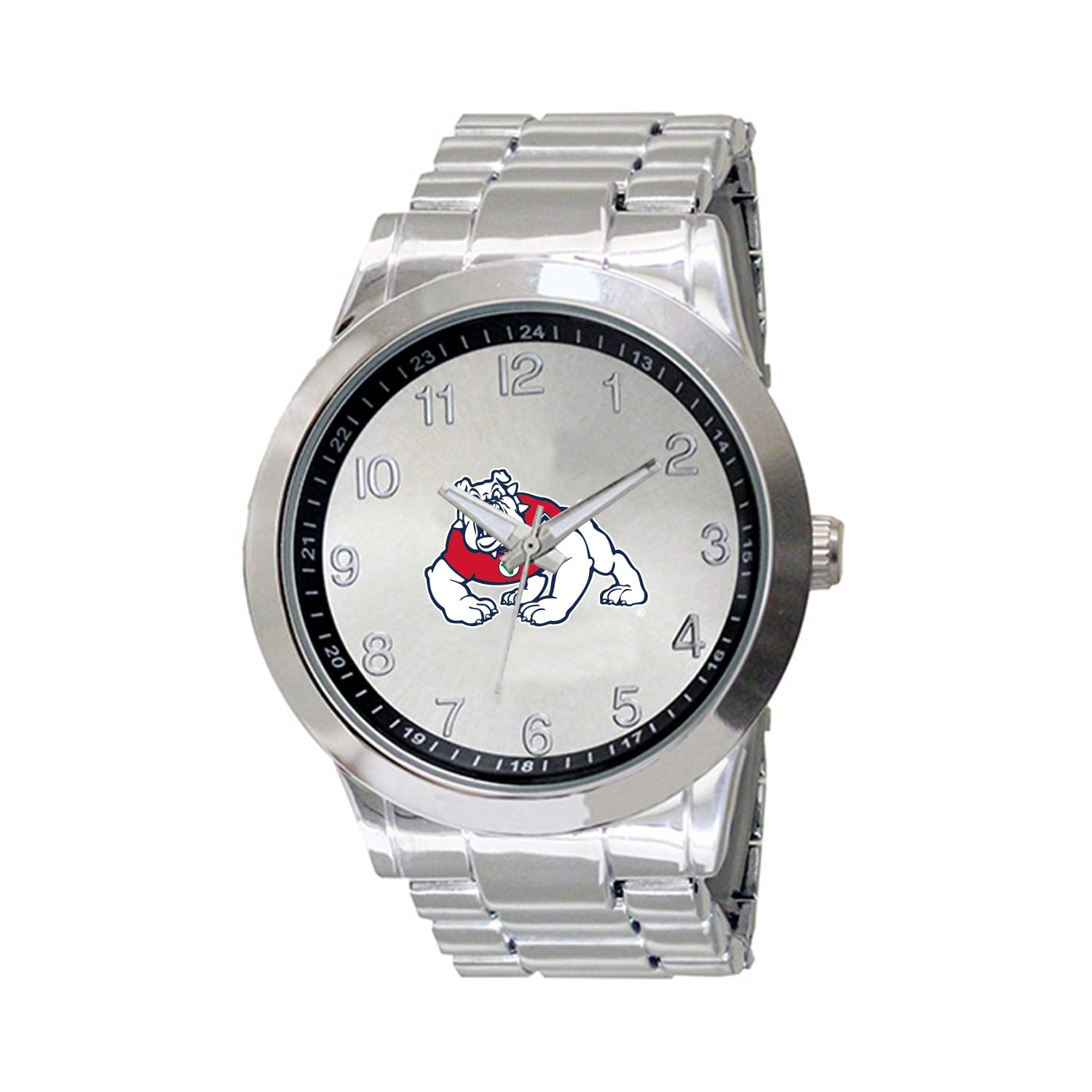 Men's  Silver Fresno State Bulldogs Integris Stainless Steel Watch