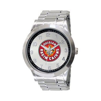 Men's  Silver Louisiana Ragin' Cajuns Integris Stainless Steel Watch