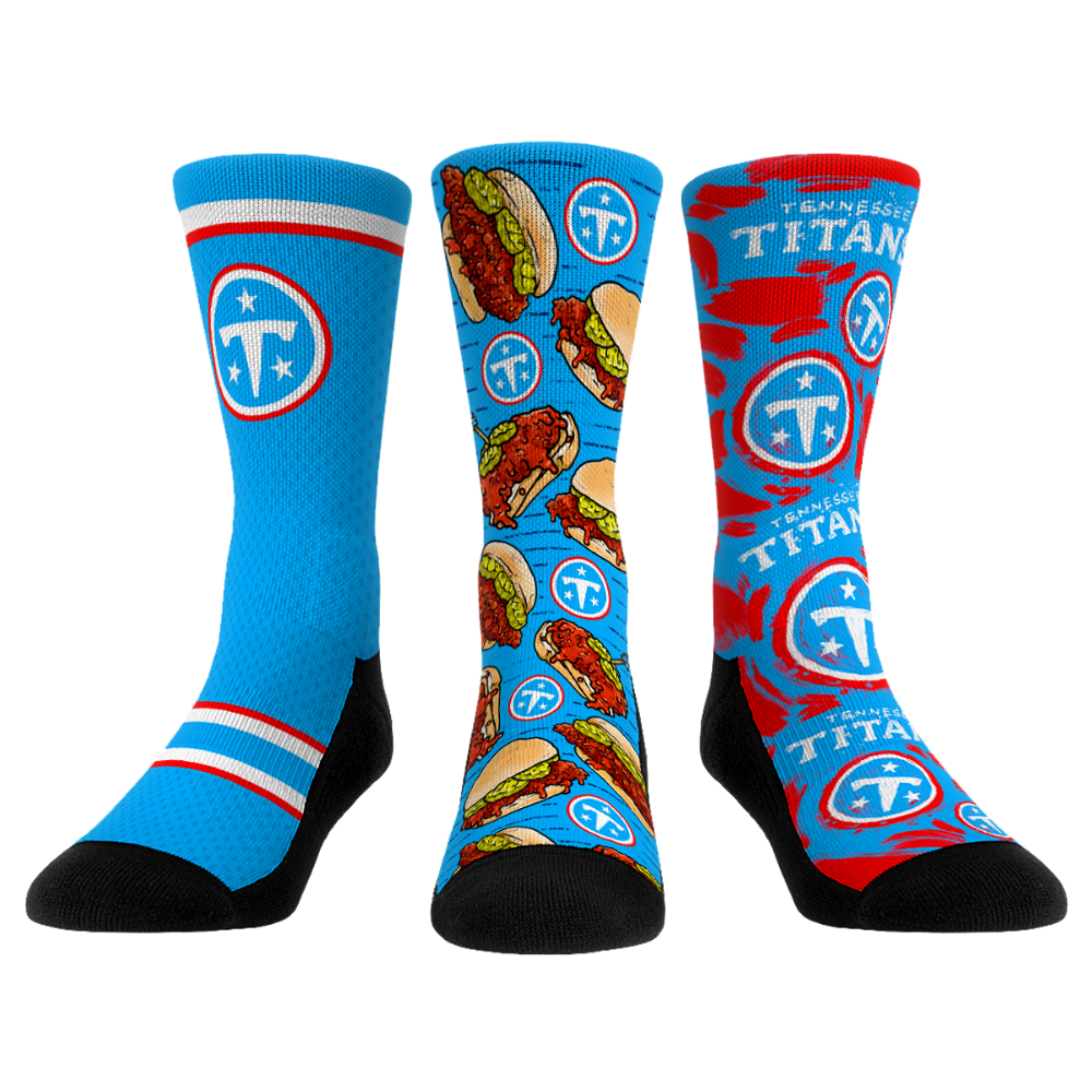 Unisex Rock Em Tennessee Titans Fan Favorite Three-Pack Crew Sock Set